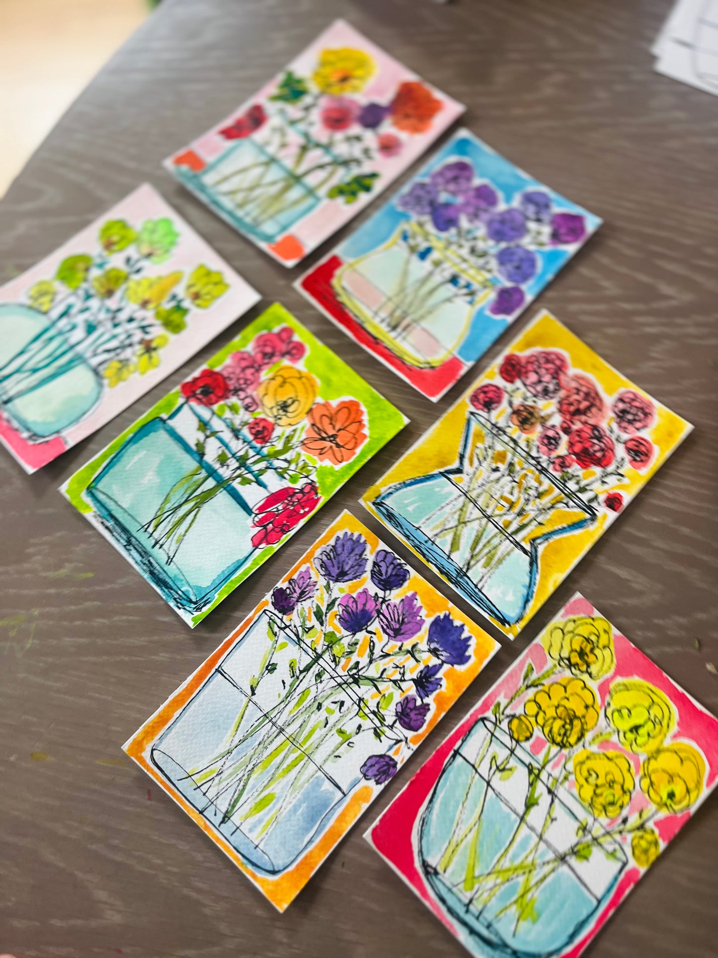 “Springtime Sunshine” mini mini original watercolor on paper