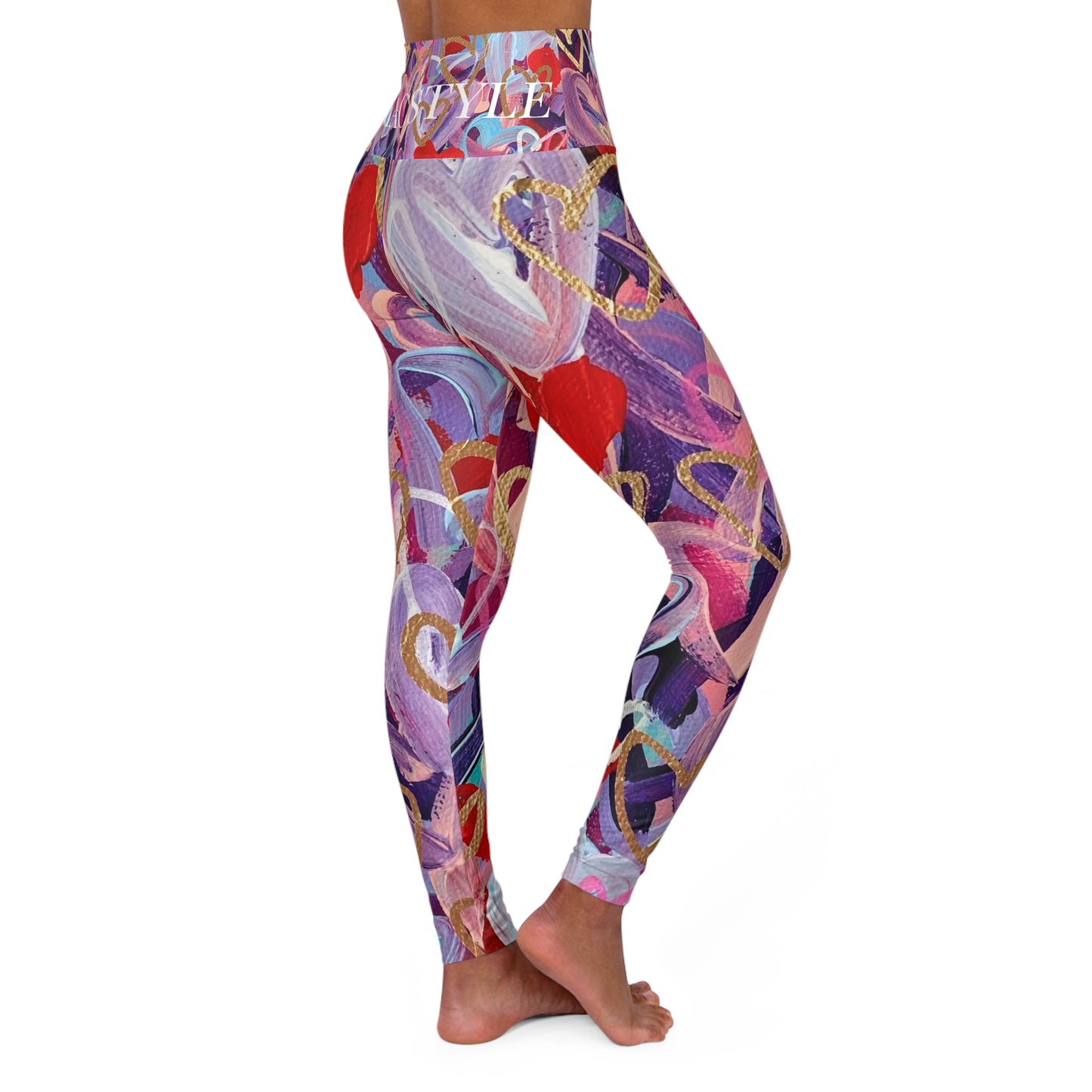 Grateful Heart Art High Waisted Yoga Leggings