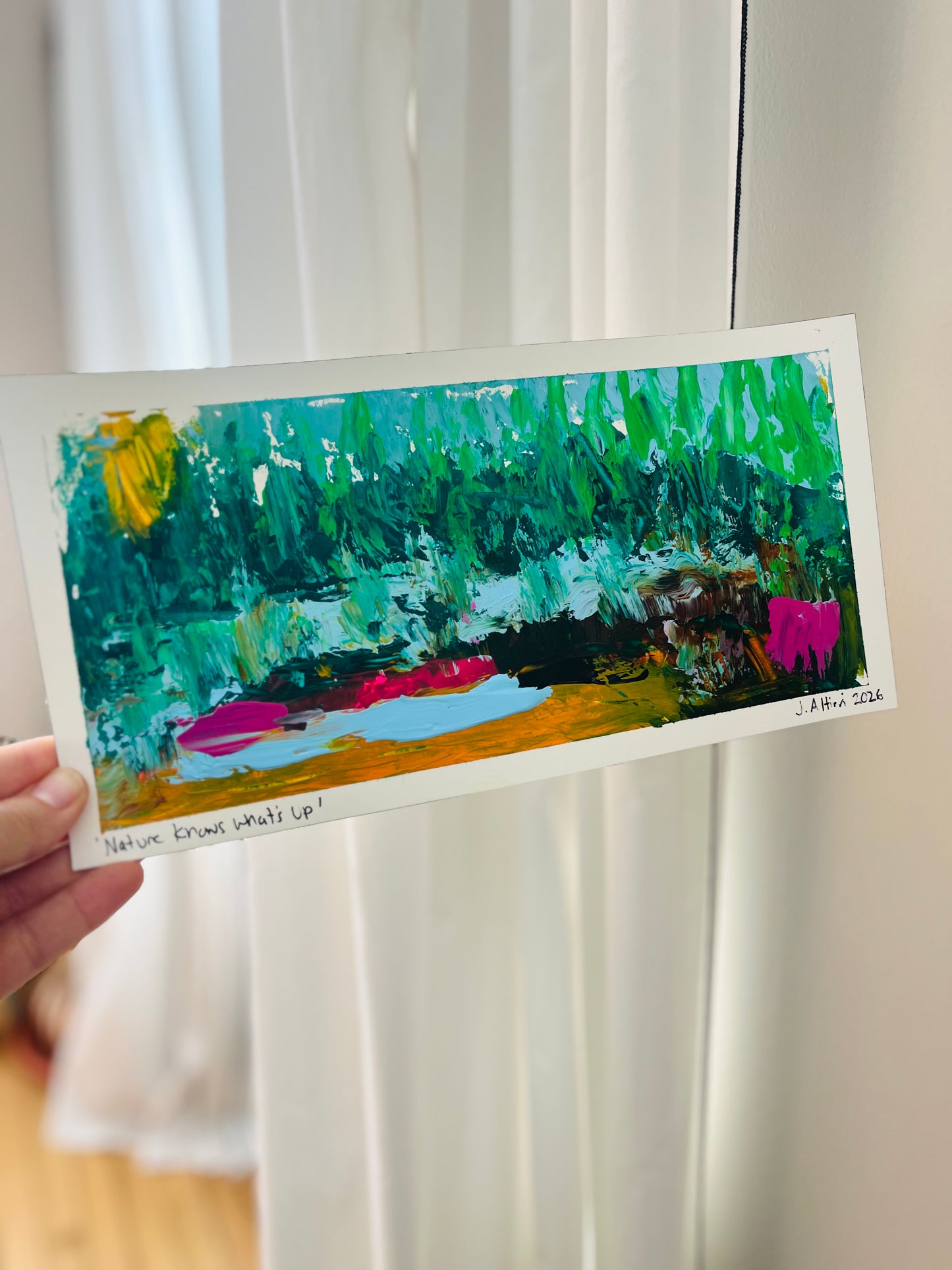 “Nature Knows What’s Up” original painting on paper