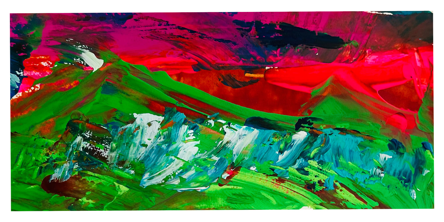 “Hills and Valleys” original painting on paper