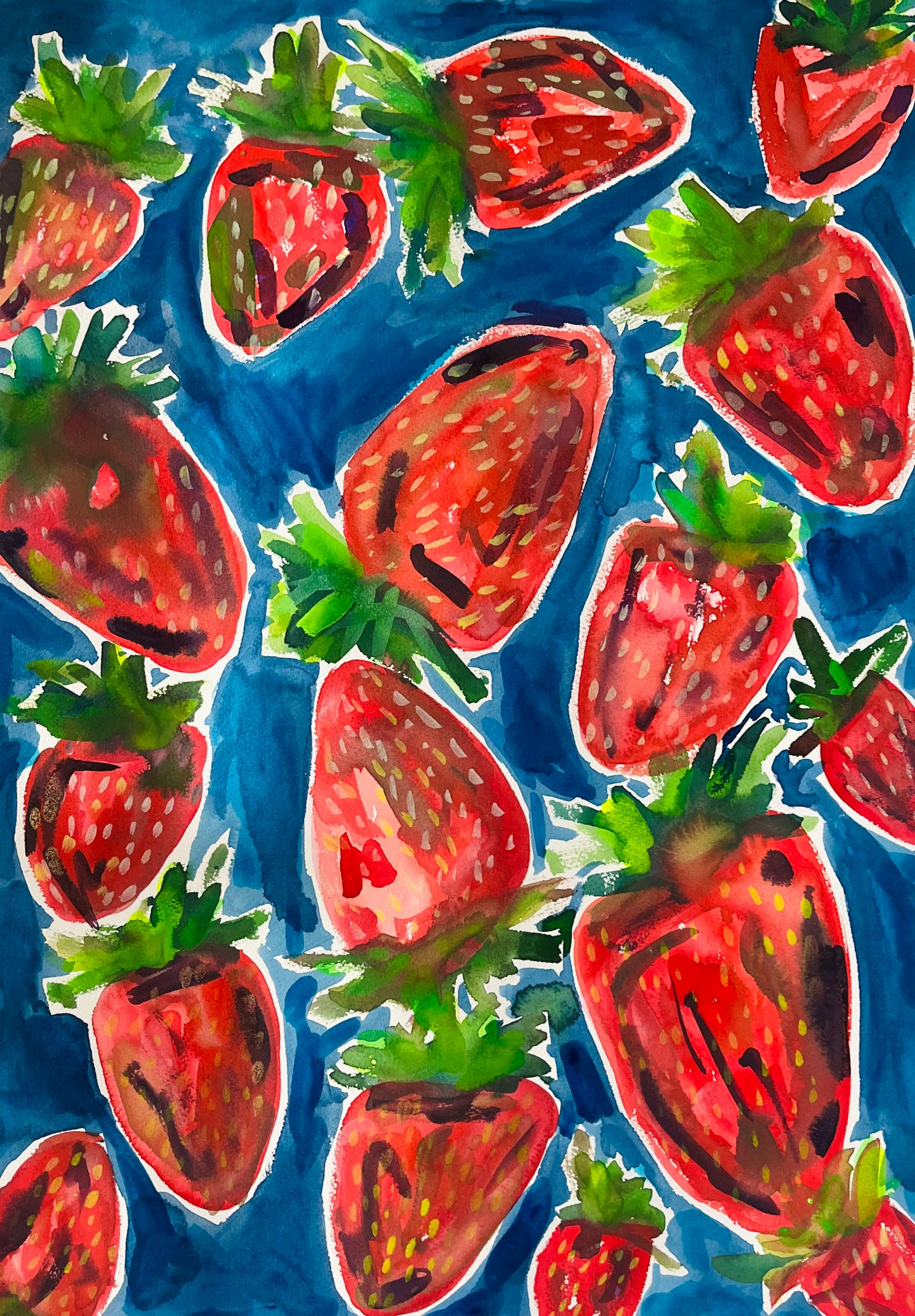 “The Ripe Life” Original Painting on paper (unframed)