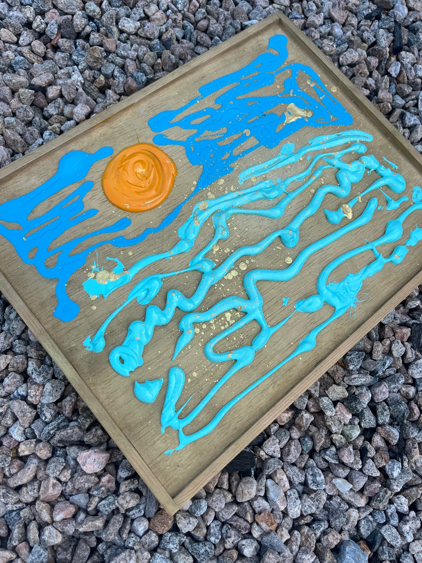 “Keep Your Eyes on the Light” Original Painting on wood frame