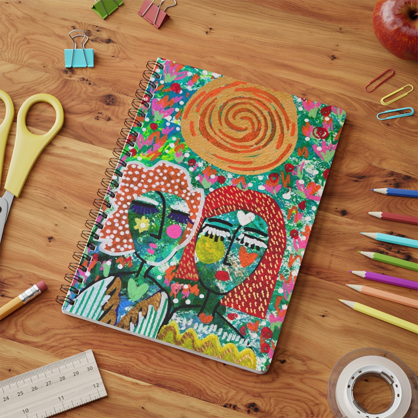 GIRL TALK ART SERIES Wirebound Softcover Notebook