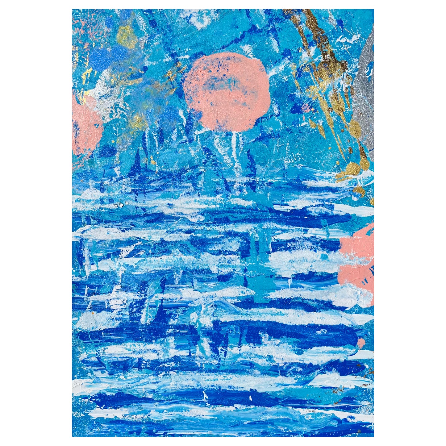 “Let’s Go For A Swim” original acrylic painting on paper