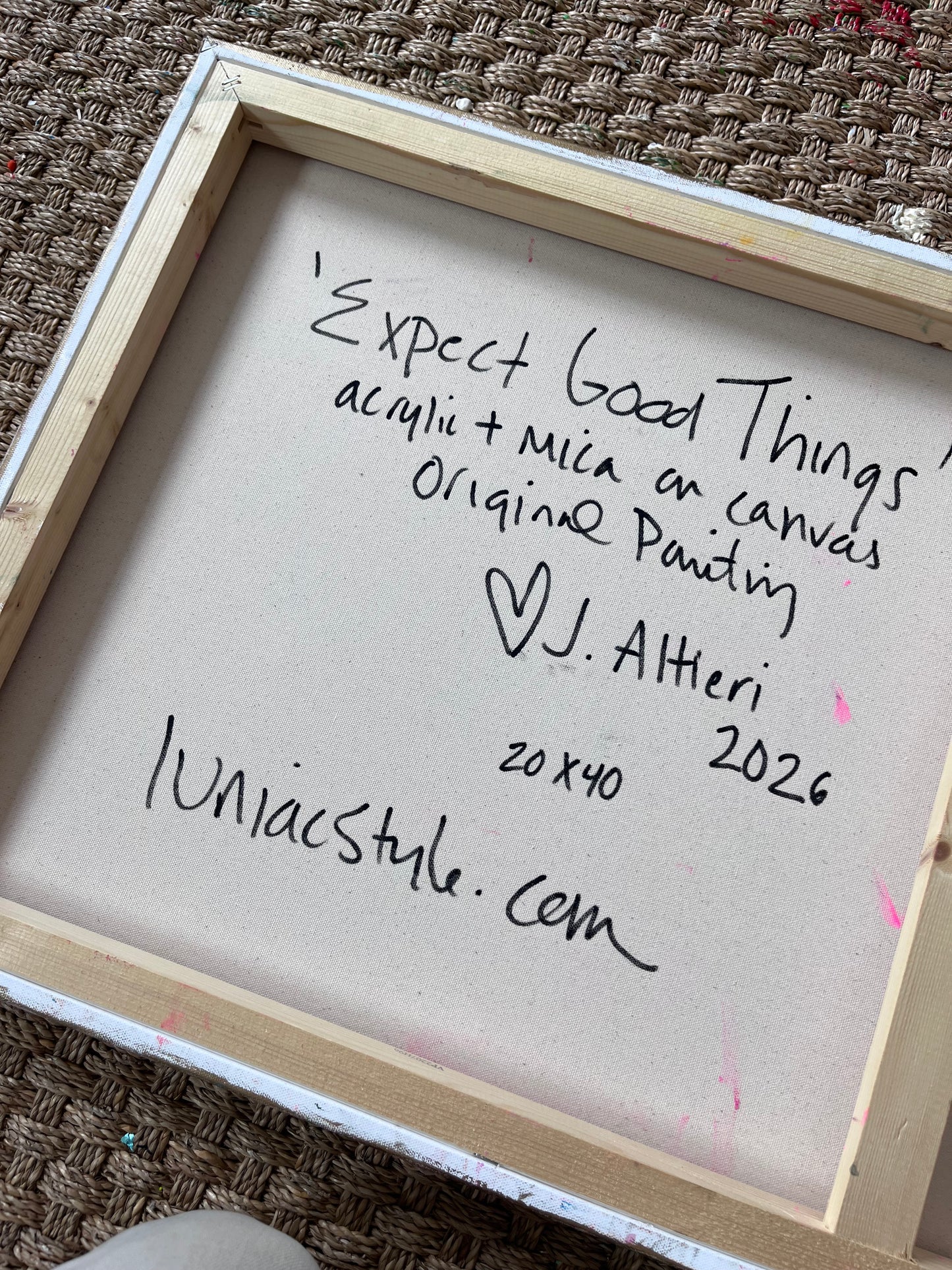 “Expect Good Things” original painting on gallery wrapped canvas (unframed)