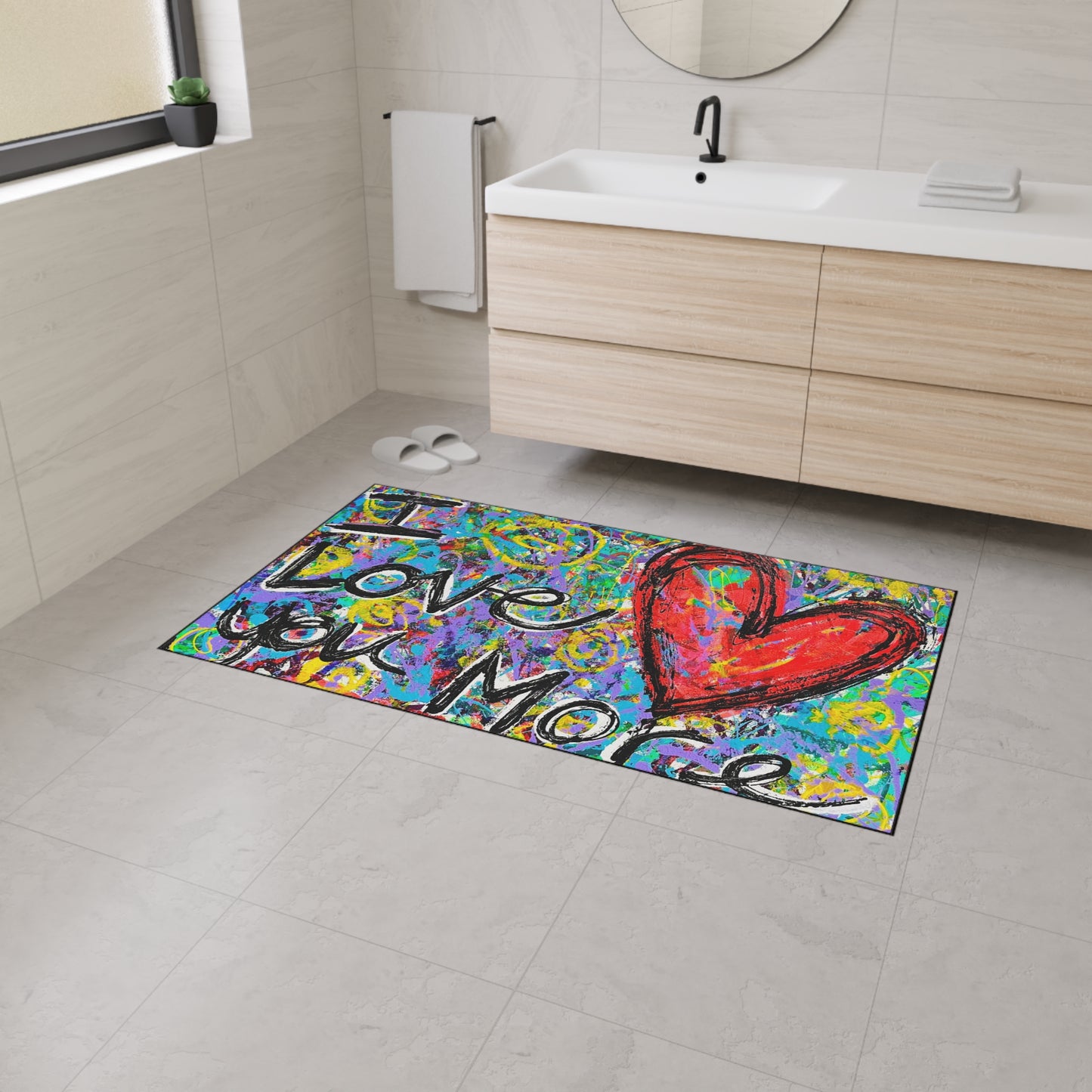 I Love You More Heavy Duty Floor Mat