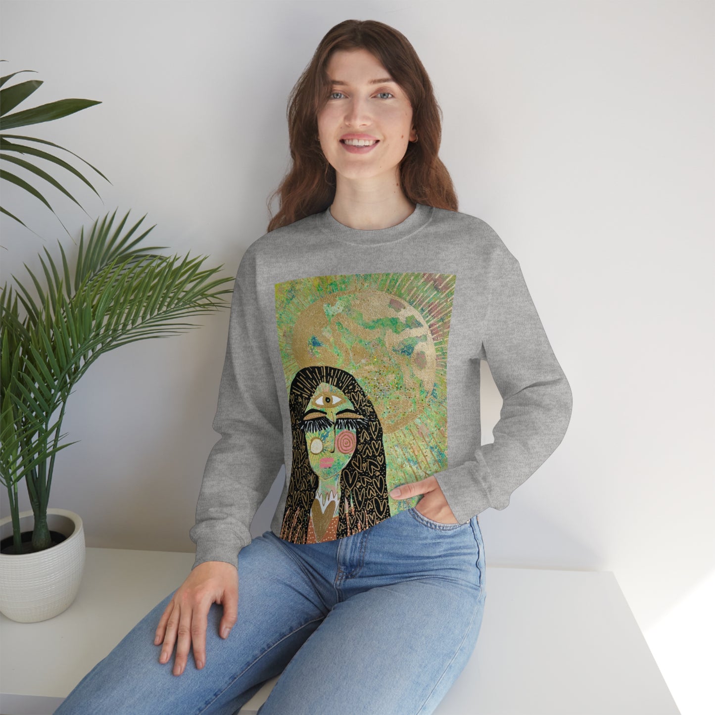 "High Priestess Healer" Unisex Heavy Blend™ Crewneck Sweatshirt