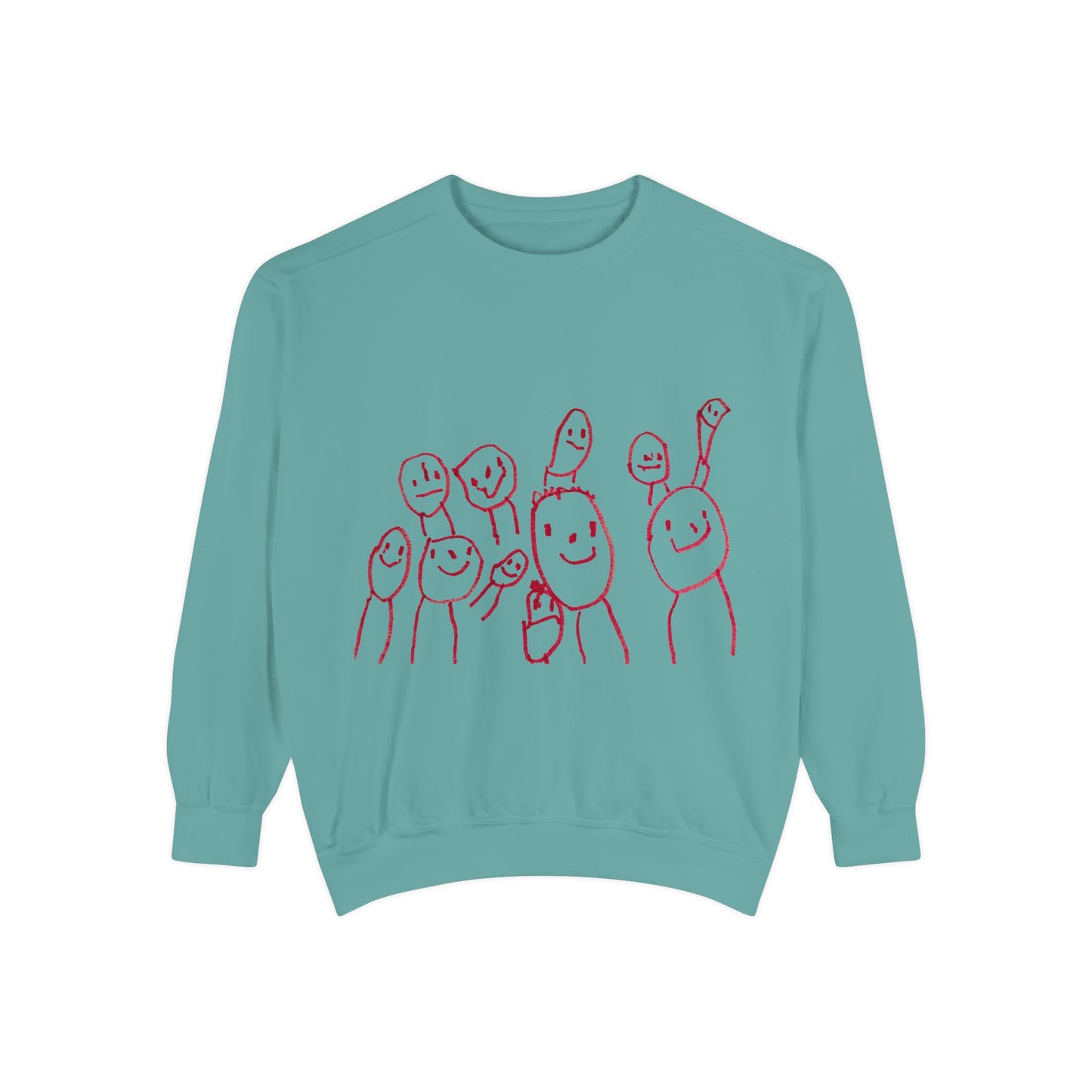 Shep's Smiley Happy People Unisex Garment-Dyed Sweatshirt