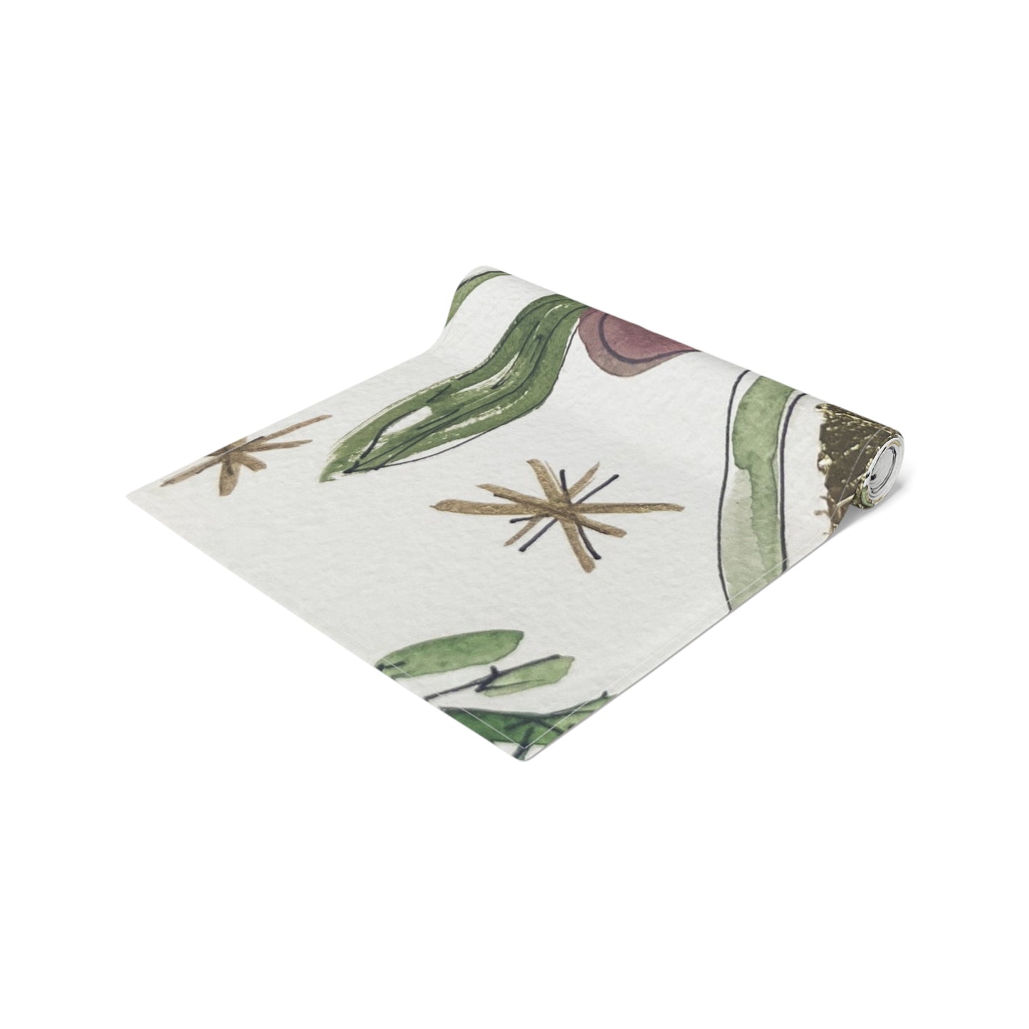 "Gold of Irida" Table Runner - Greek Olive Oil Inspired Original Painting by Jaclyn Altieri