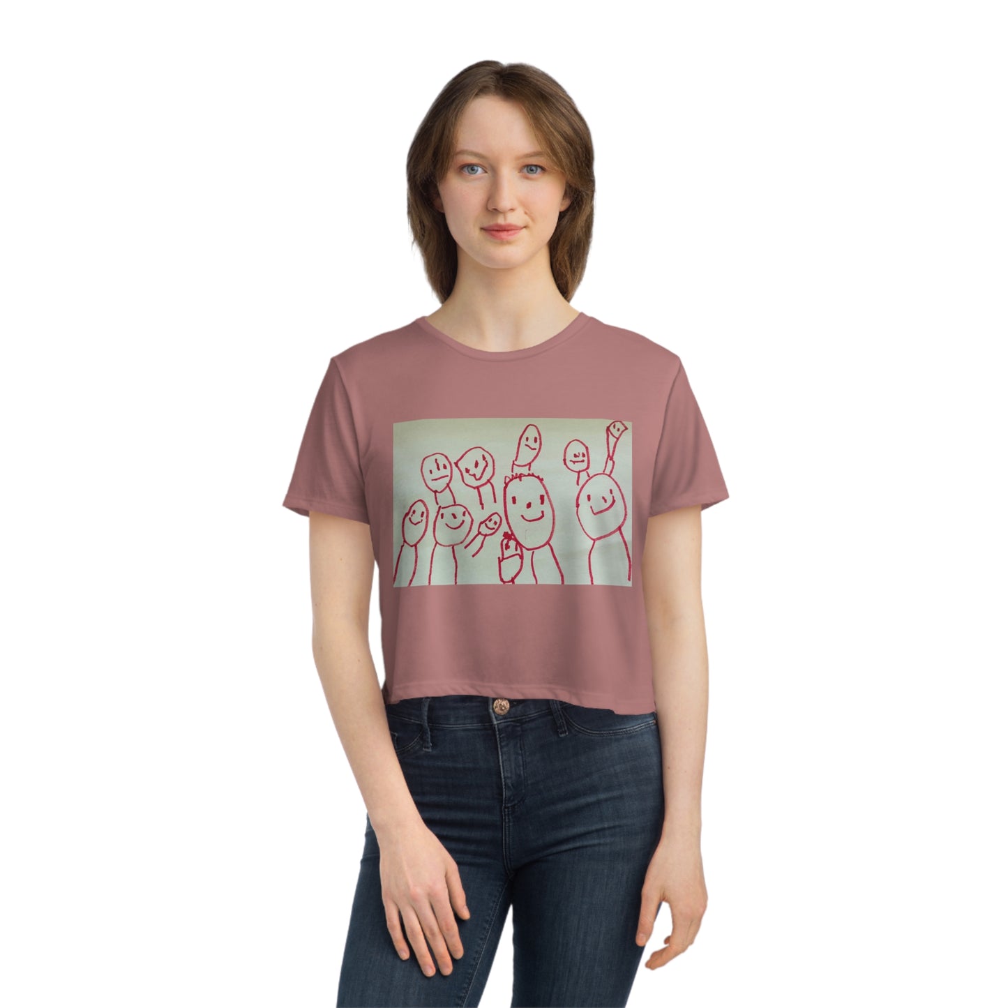 Shep's Peeps. Women's Flowy Cropped Tee