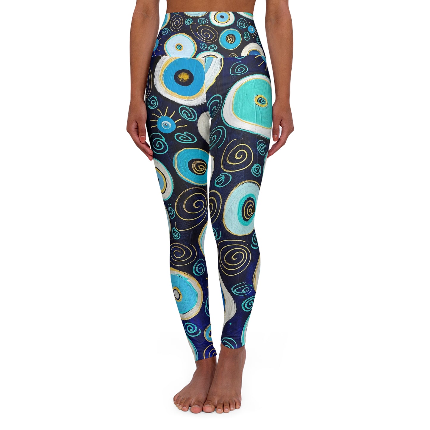 "Awakening" Evil Eye Original Artwork High Waisted Yoga Leggings
