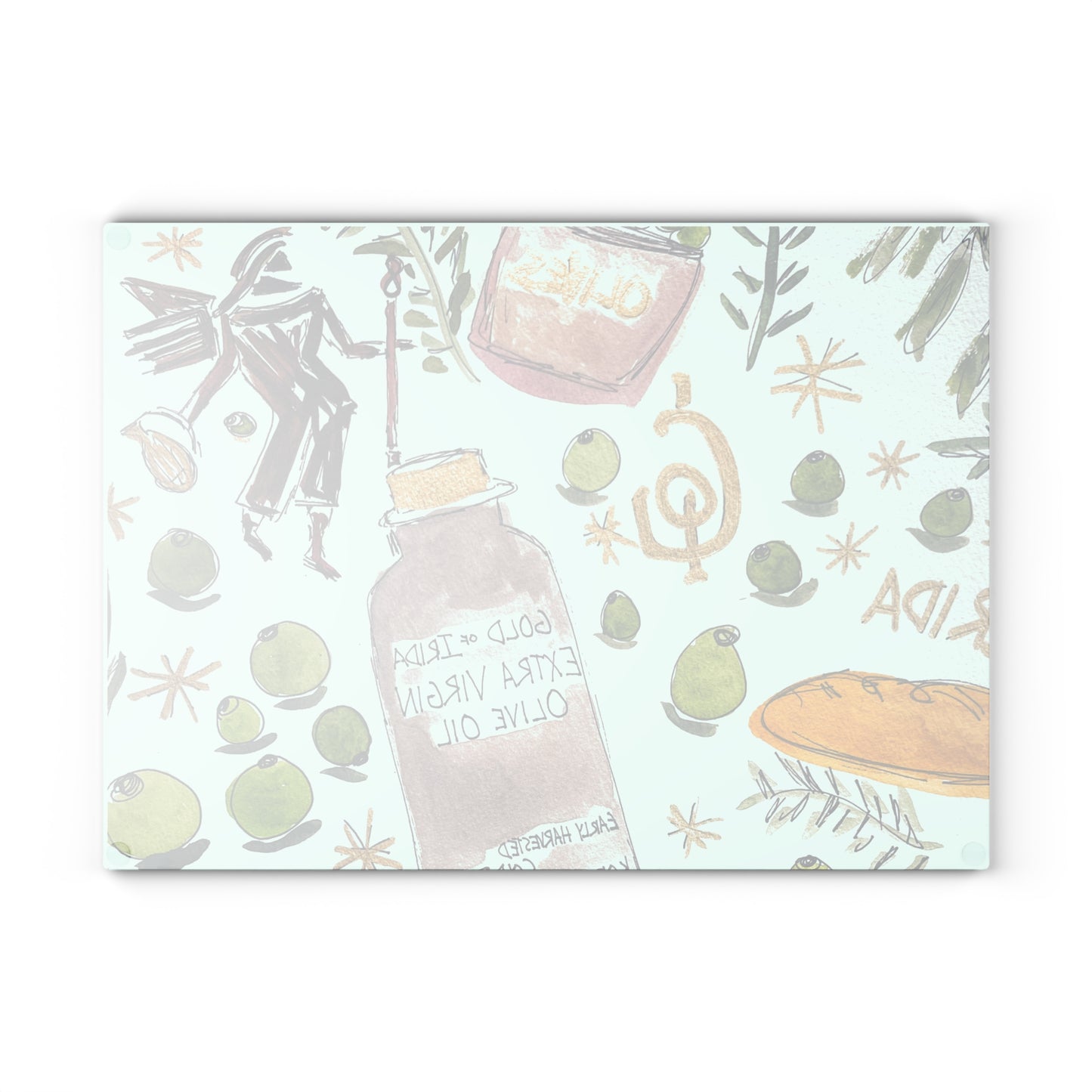 "Gold of Irida" Glass Cutting Board