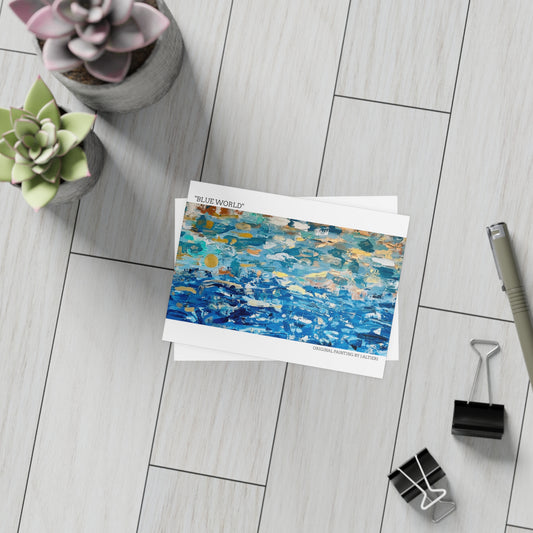 Blue World Postcard Bundles (envelopes included)