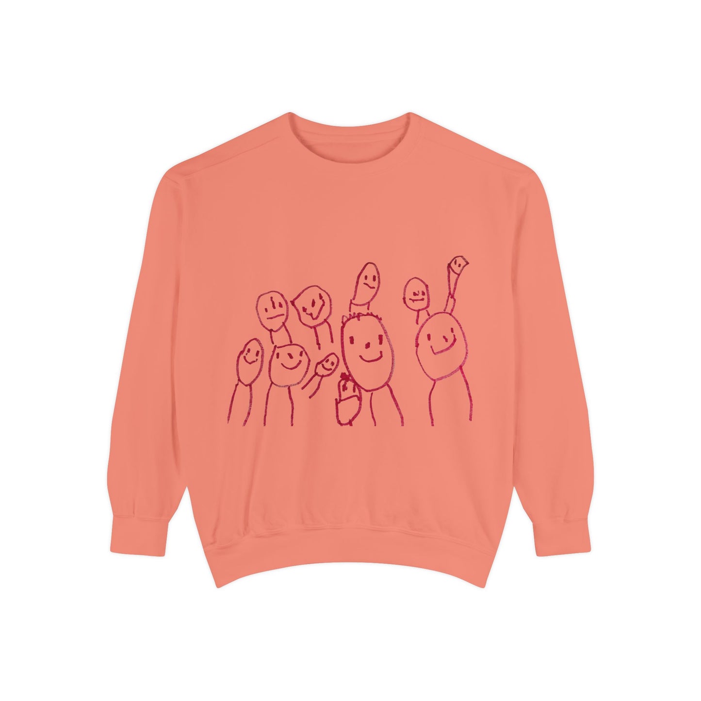 Shep's Smiley Happy People Unisex Garment-Dyed Sweatshirt