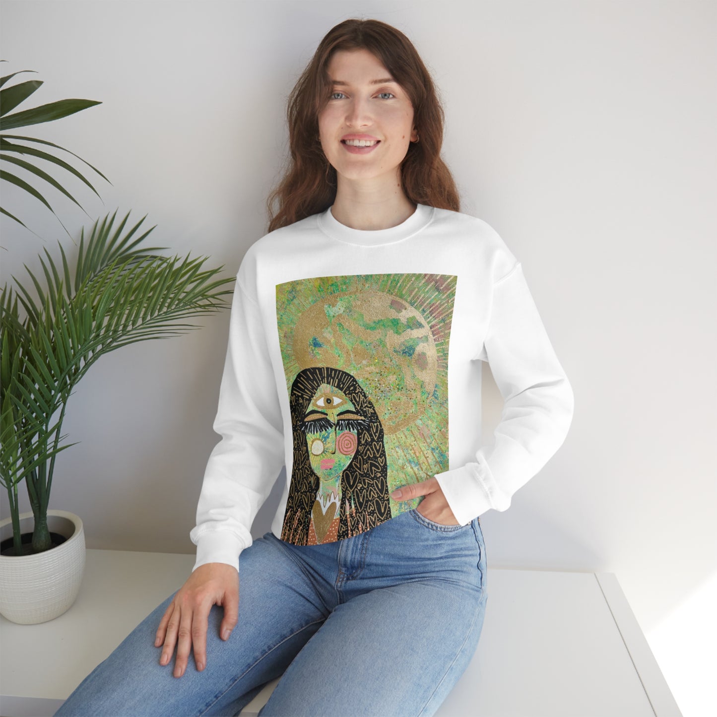"High Priestess Healer" Unisex Heavy Blend™ Crewneck Sweatshirt