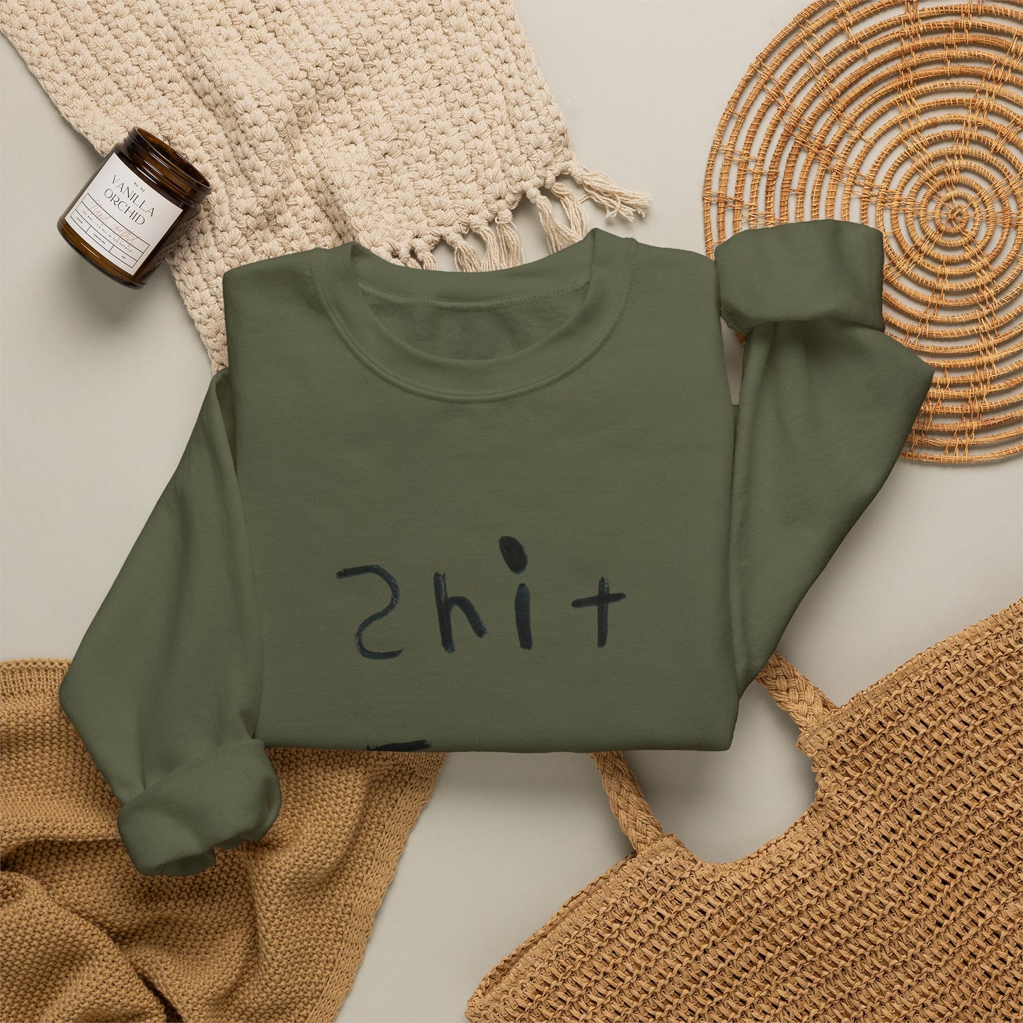 Shit Fuc design by Shep Unisex Heavy Blend™ Crewneck Sweatshirt