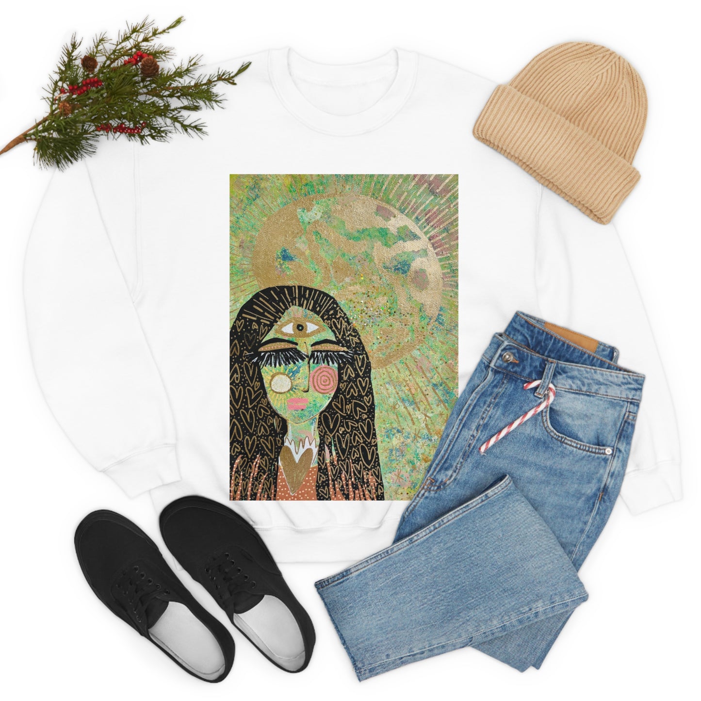 "High Priestess Healer" Unisex Heavy Blend™ Crewneck Sweatshirt