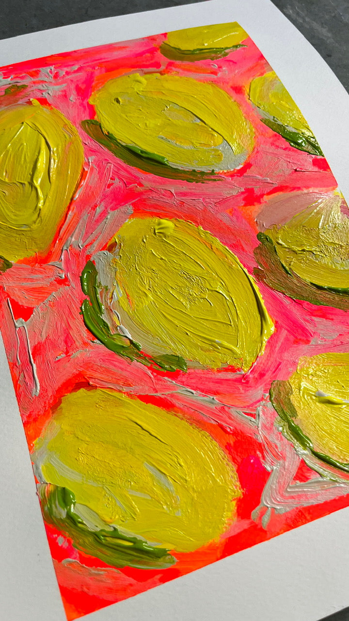 "Easy Peasy Lemon Squeezy" Original Painting on Paper