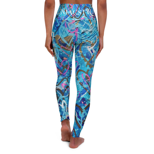 Grateful Heart Art High Waisted Yoga Leggings