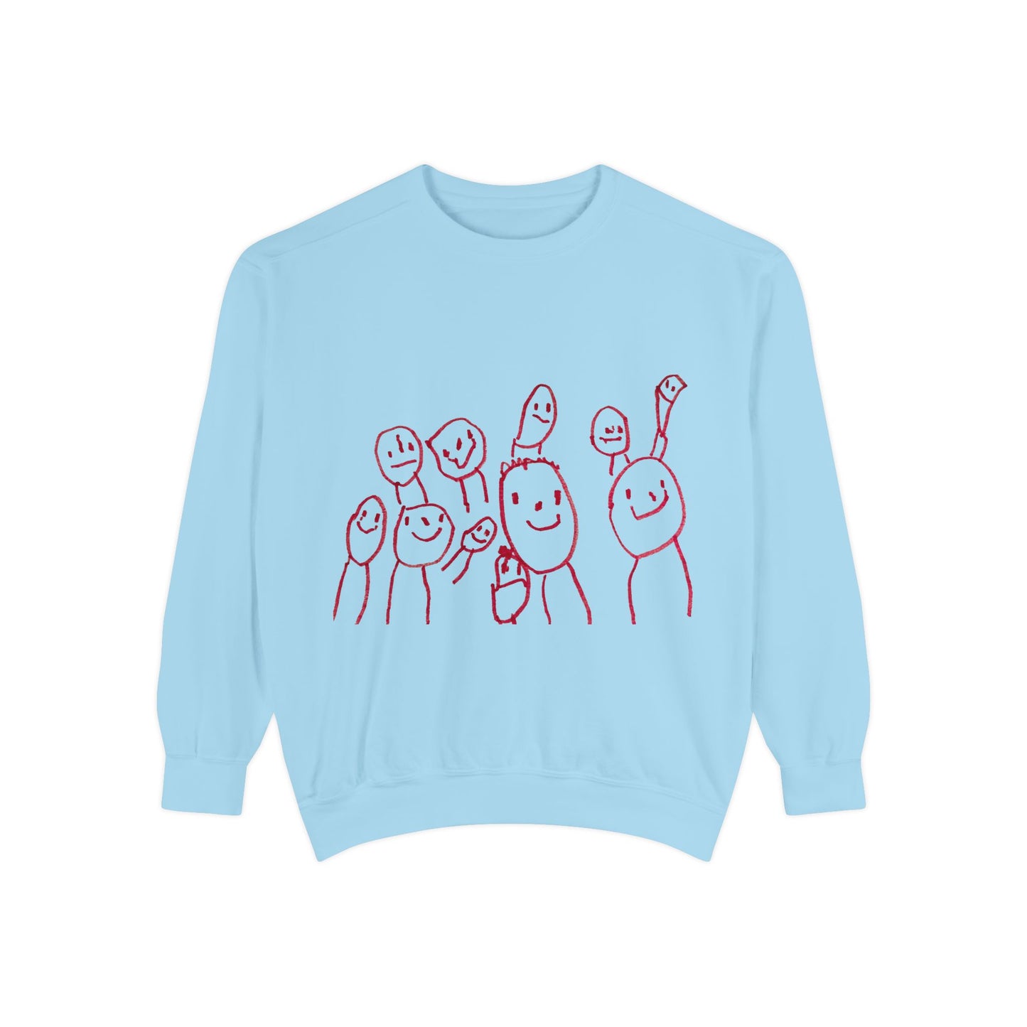 Shep's Smiley Happy People Unisex Garment-Dyed Sweatshirt