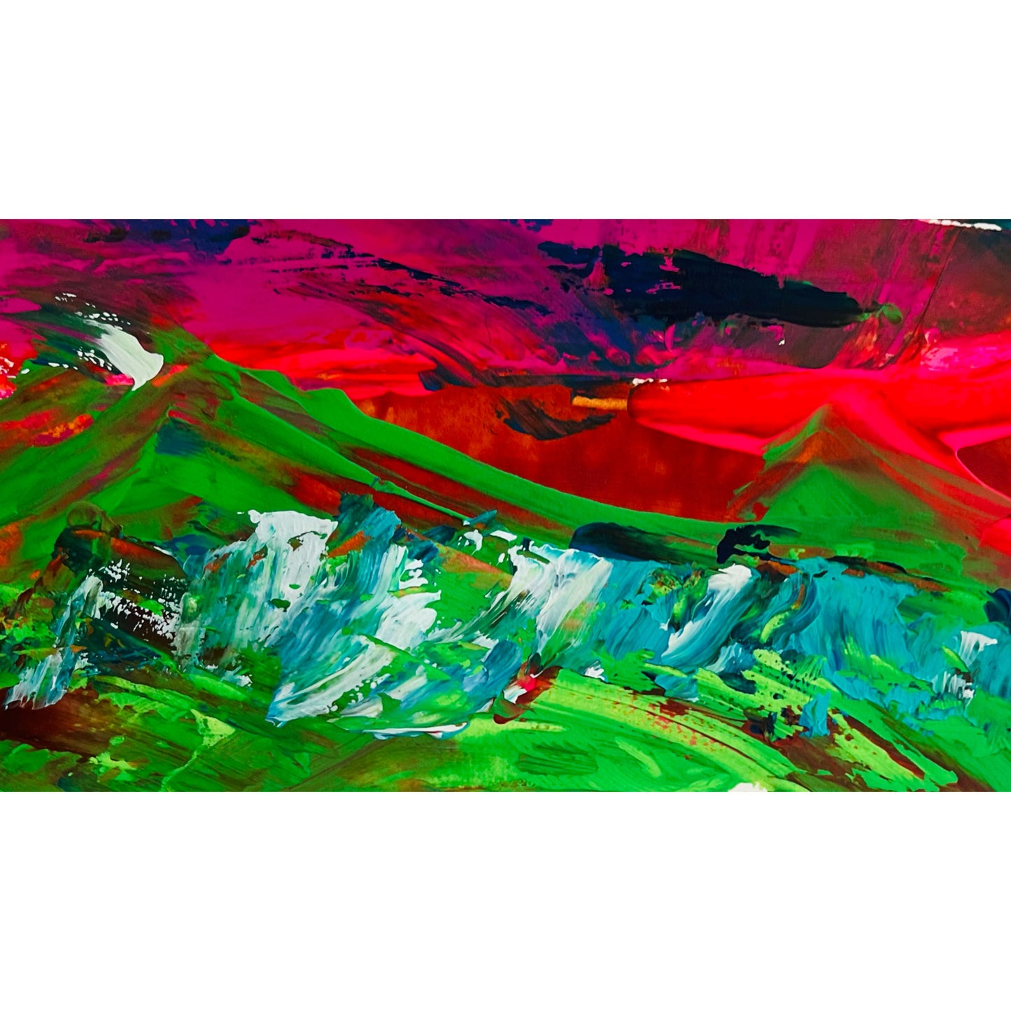 “Hills and Valleys” original painting on paper