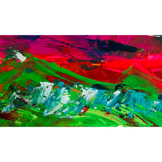 “Hills and Valleys” original painting on paper