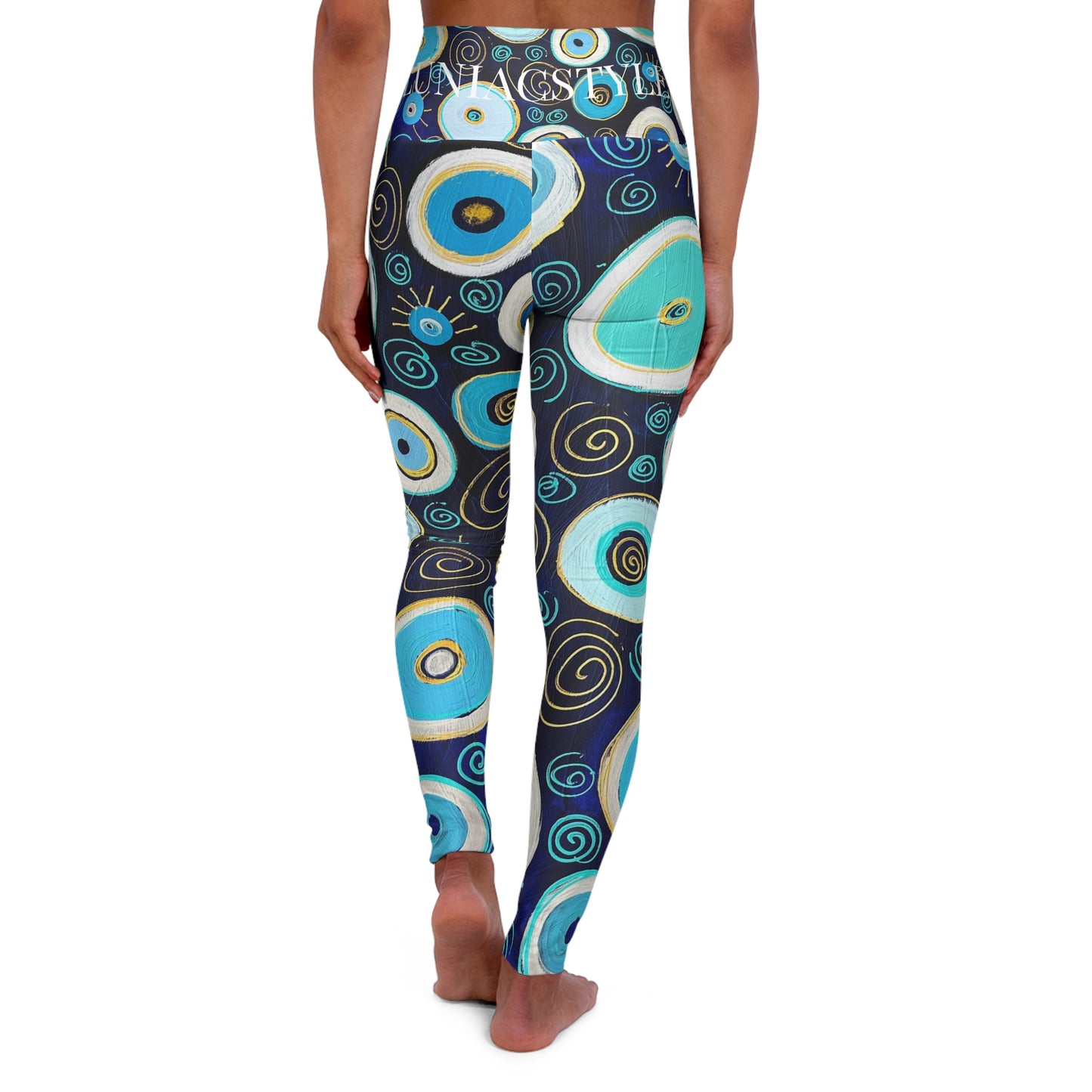 "Awakening" Evil Eye Original Artwork High Waisted Yoga Leggings