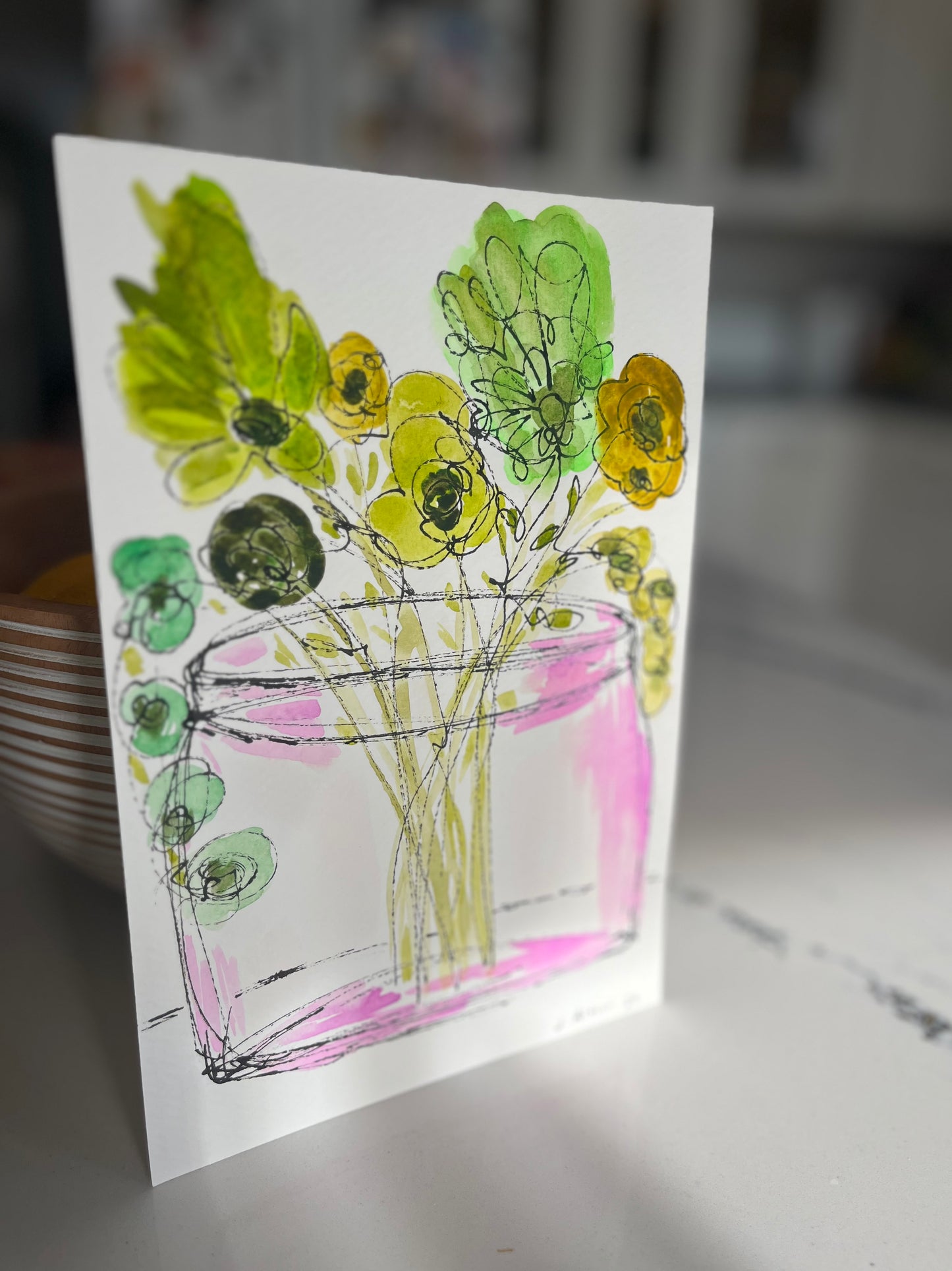 “Winter” original watercolor mini on paper