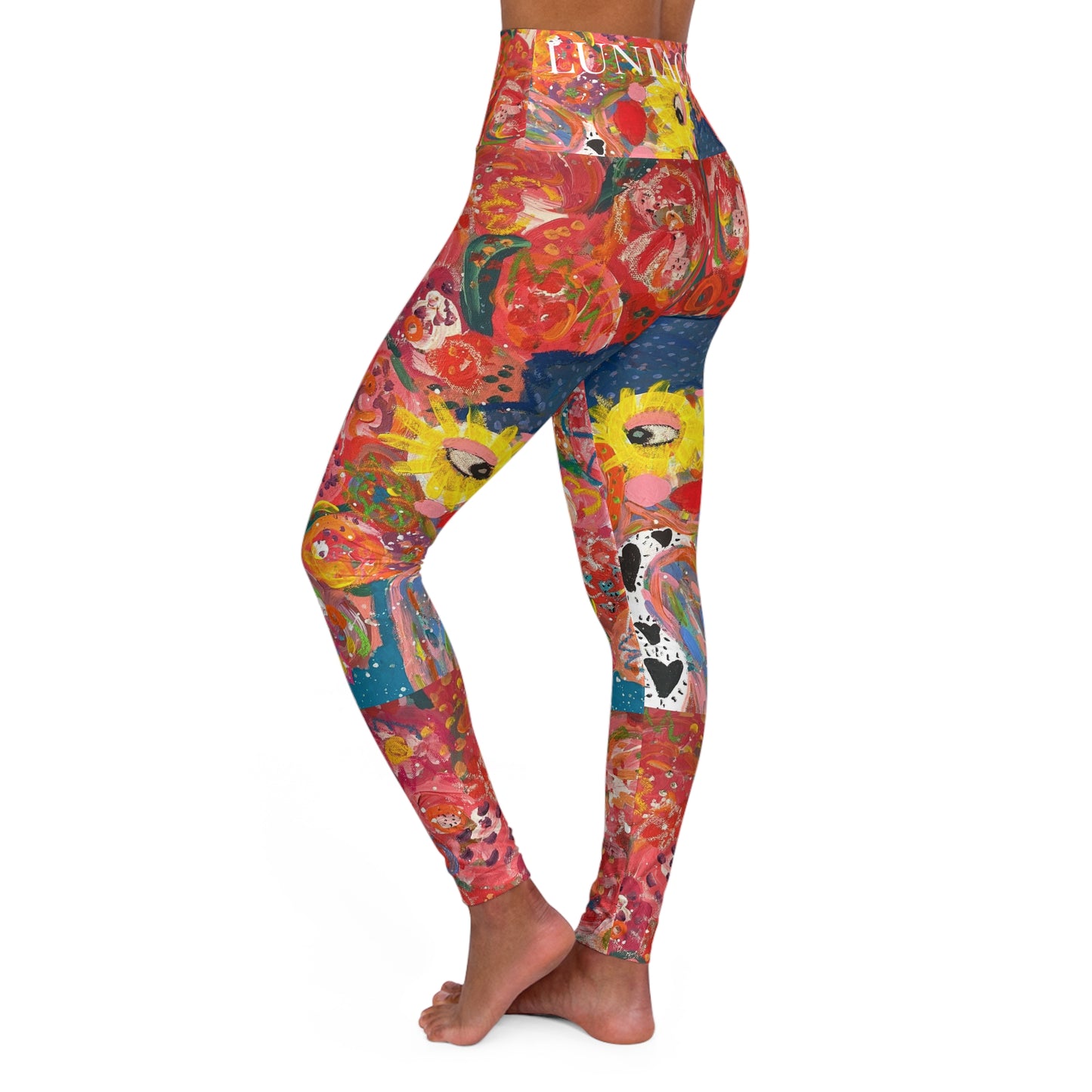 "Miss Pearl" Girl Talk Original Art High Waisted Yoga Leggings
