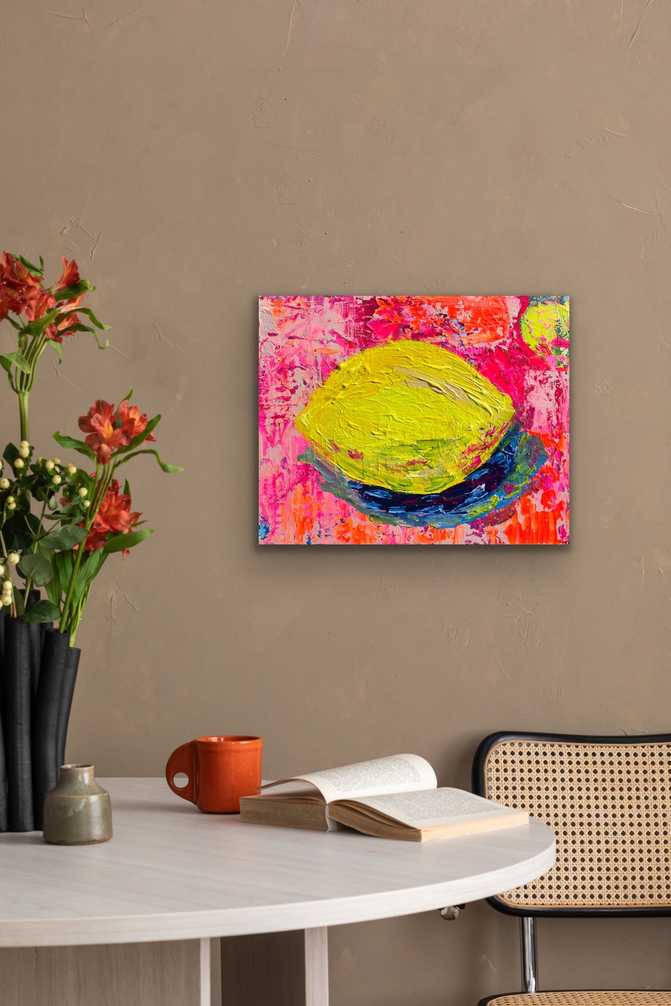 “Sitting with My F %cking Lemons” Original Painting on canvas