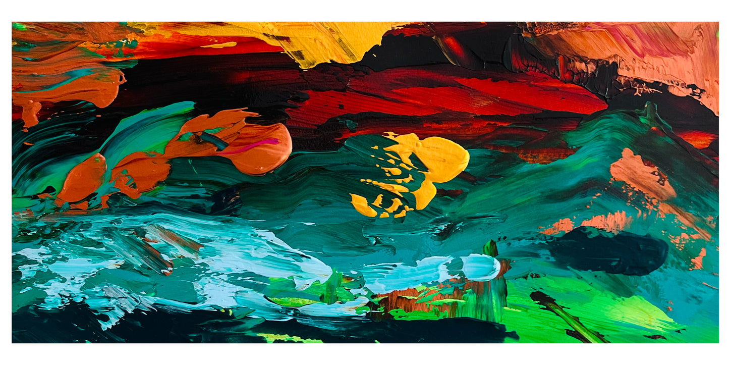 “Fall 7 Get Up 8” original painting on paper