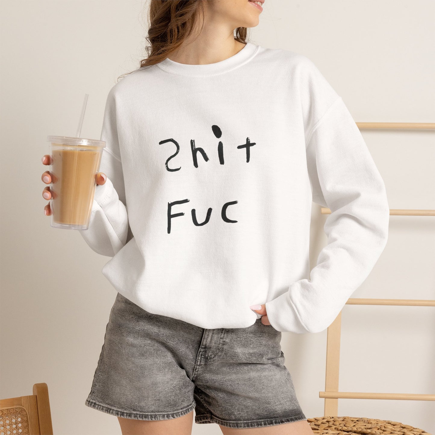 Shit Fuc design by Shep Unisex Heavy Blend™ Crewneck Sweatshirt