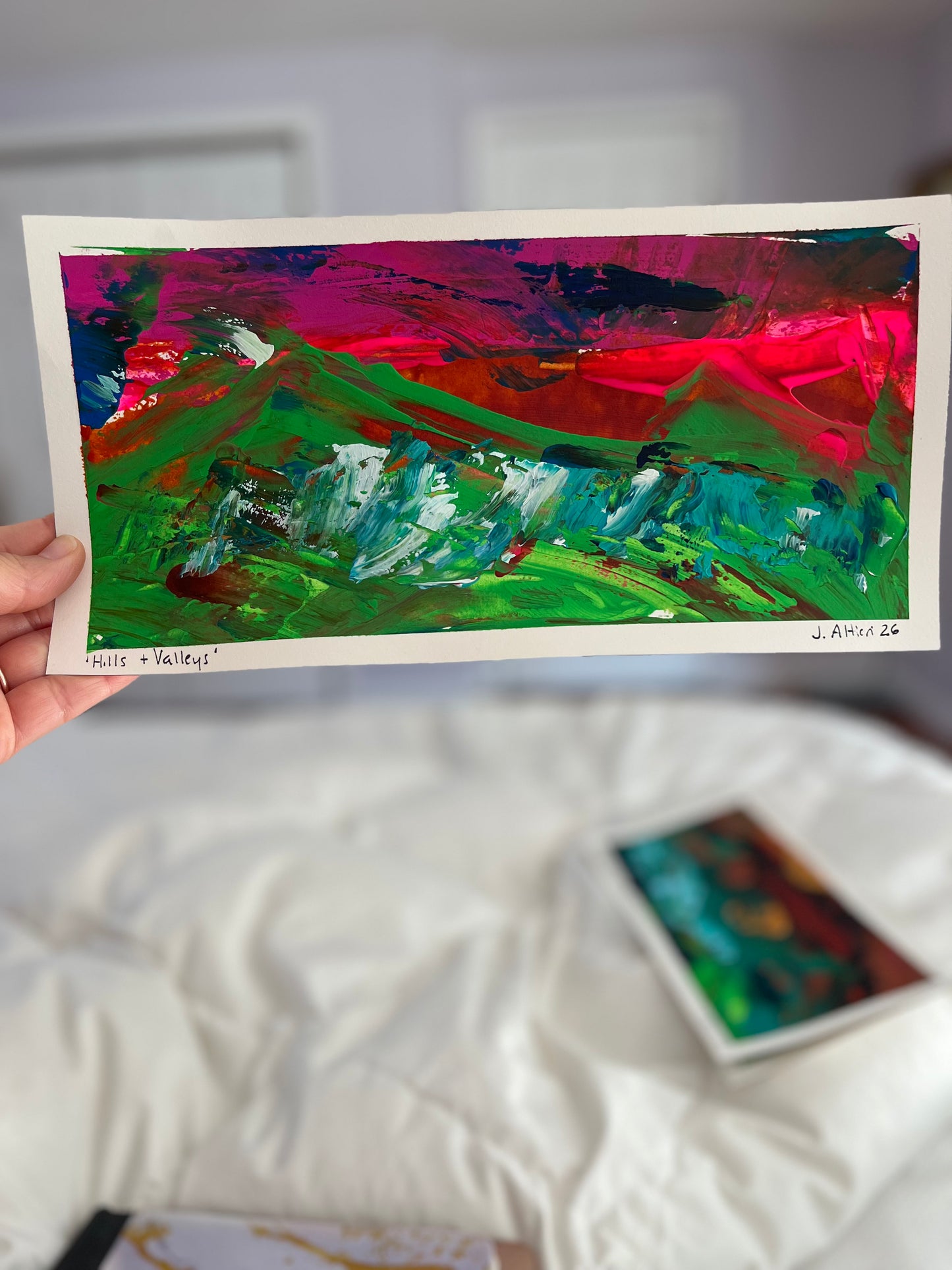 “Hills and Valleys” original painting on paper