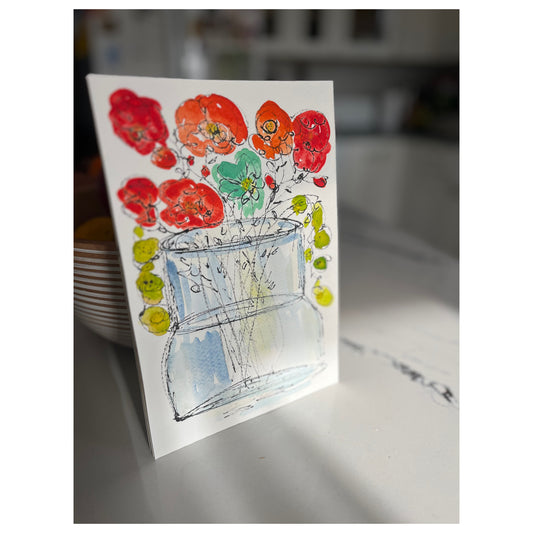 “Flowers Are Necessary” part of my mini watercolor painting series