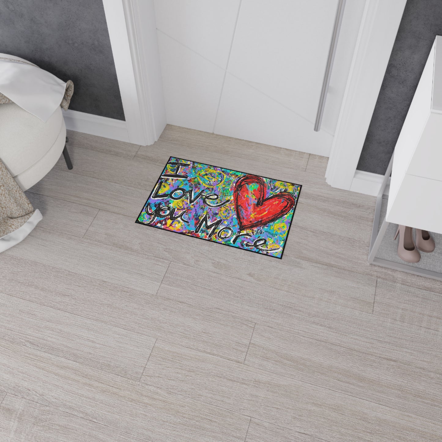I Love You More Heavy Duty Floor Mat