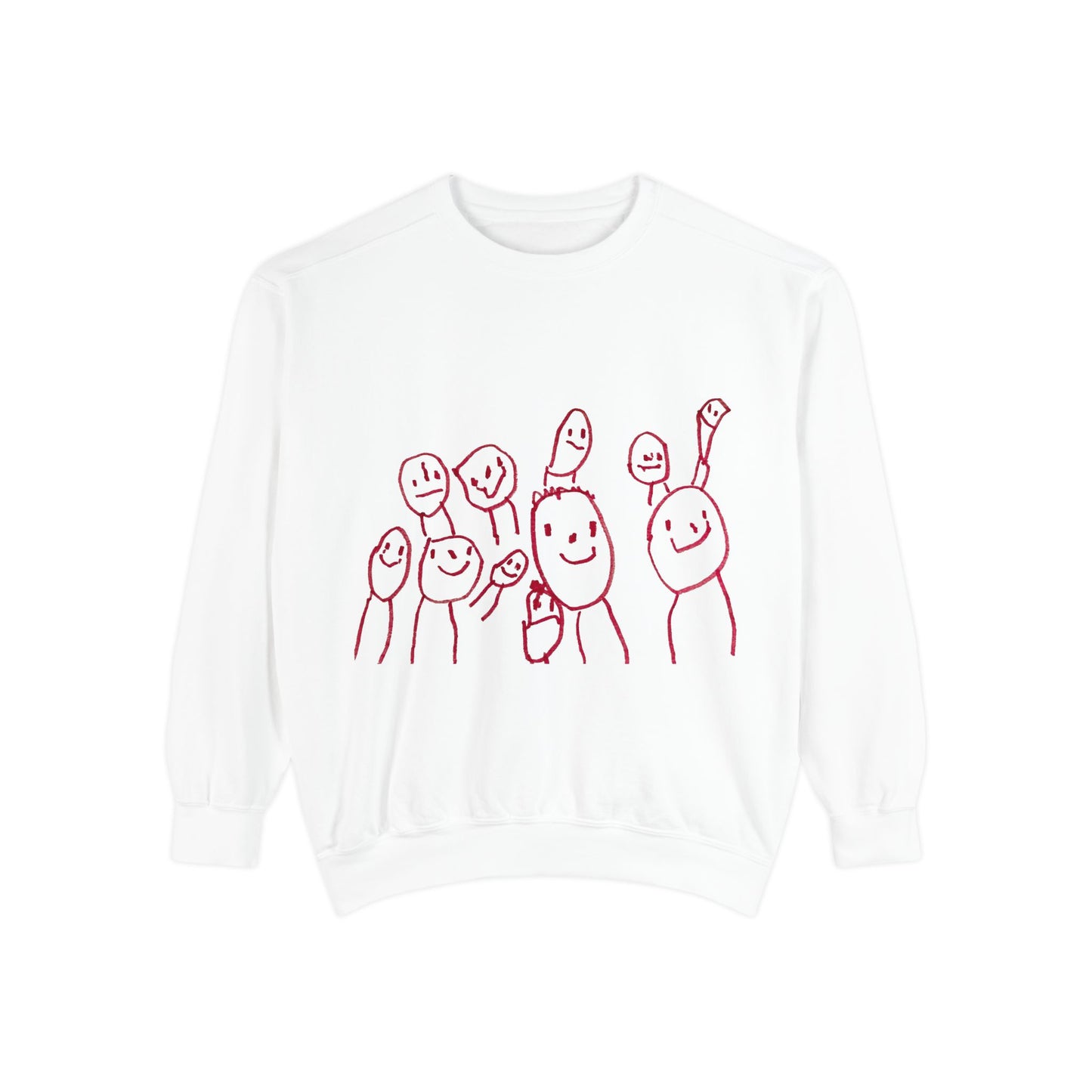 Shep's Smiley Happy People Unisex Garment-Dyed Sweatshirt