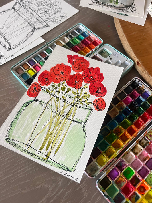 “Reminds Me” original watercolor mini on paper