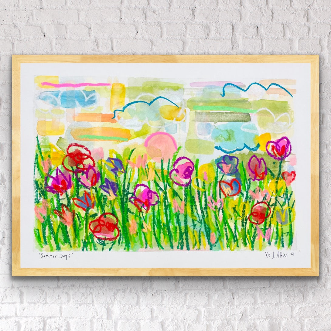 “Summer Days” original watercolor on paper