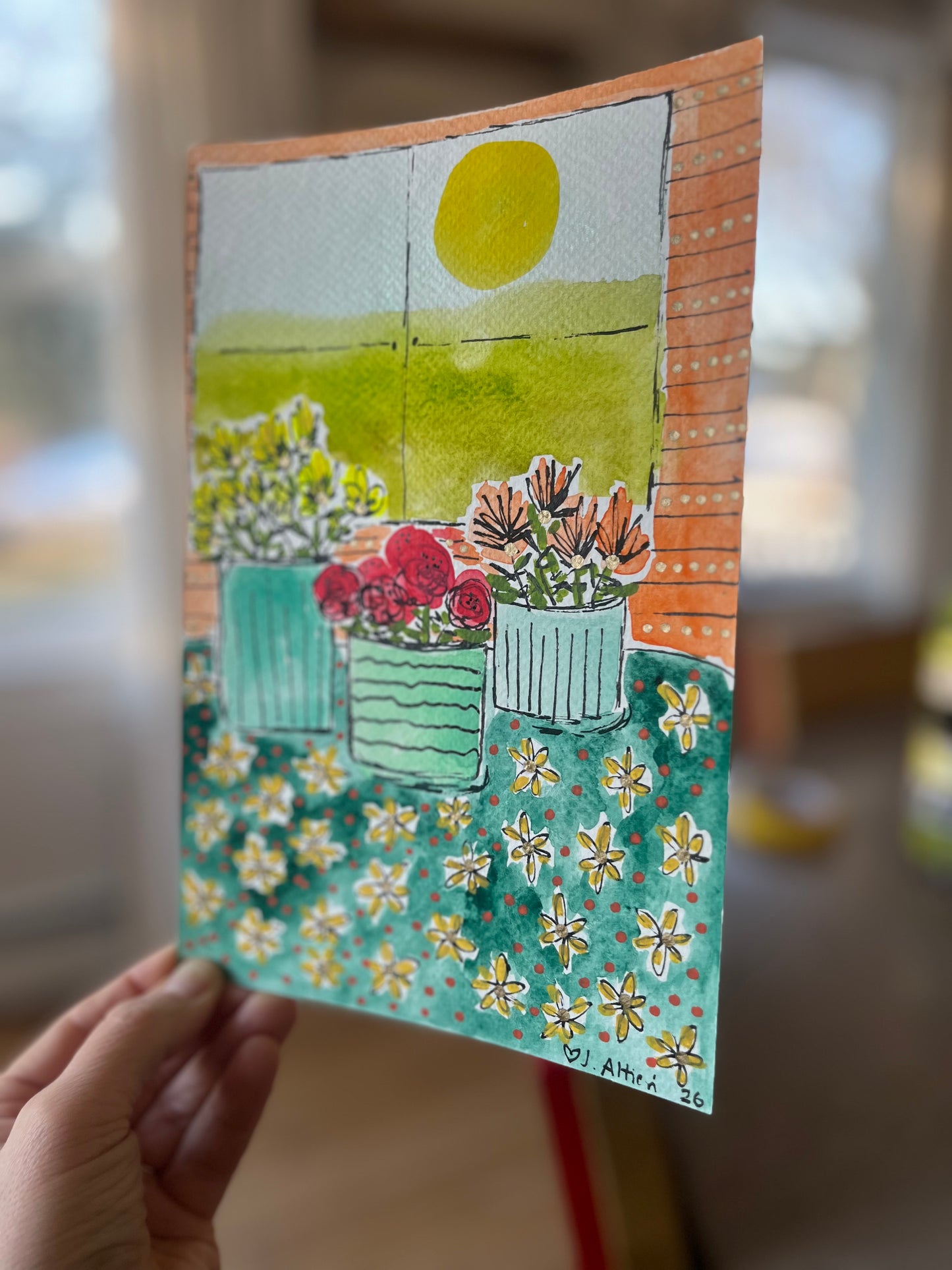 “A Peaceful Moment” original watercolor on paper