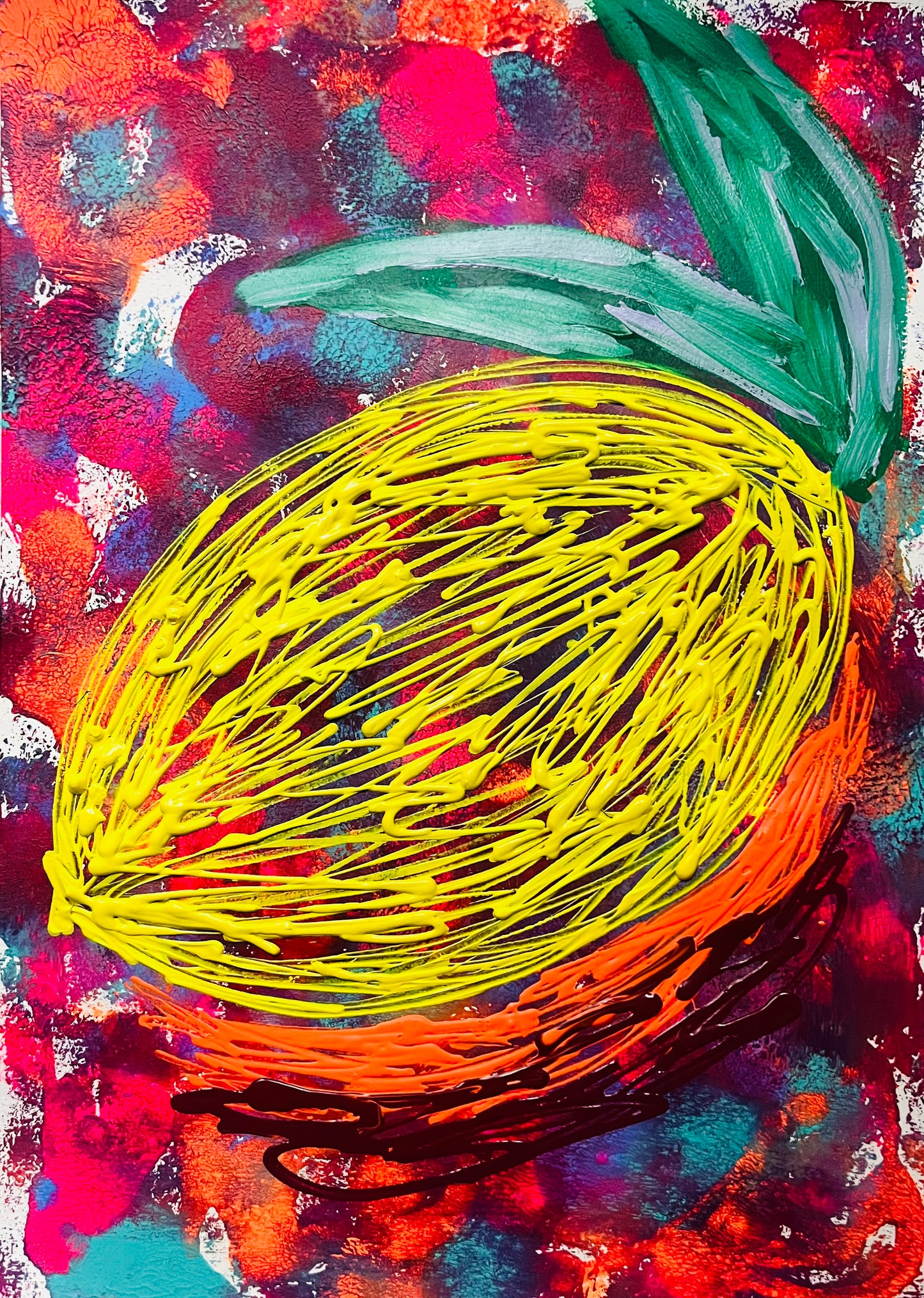 “Face The Lemon” Original Painting on Paper unframed