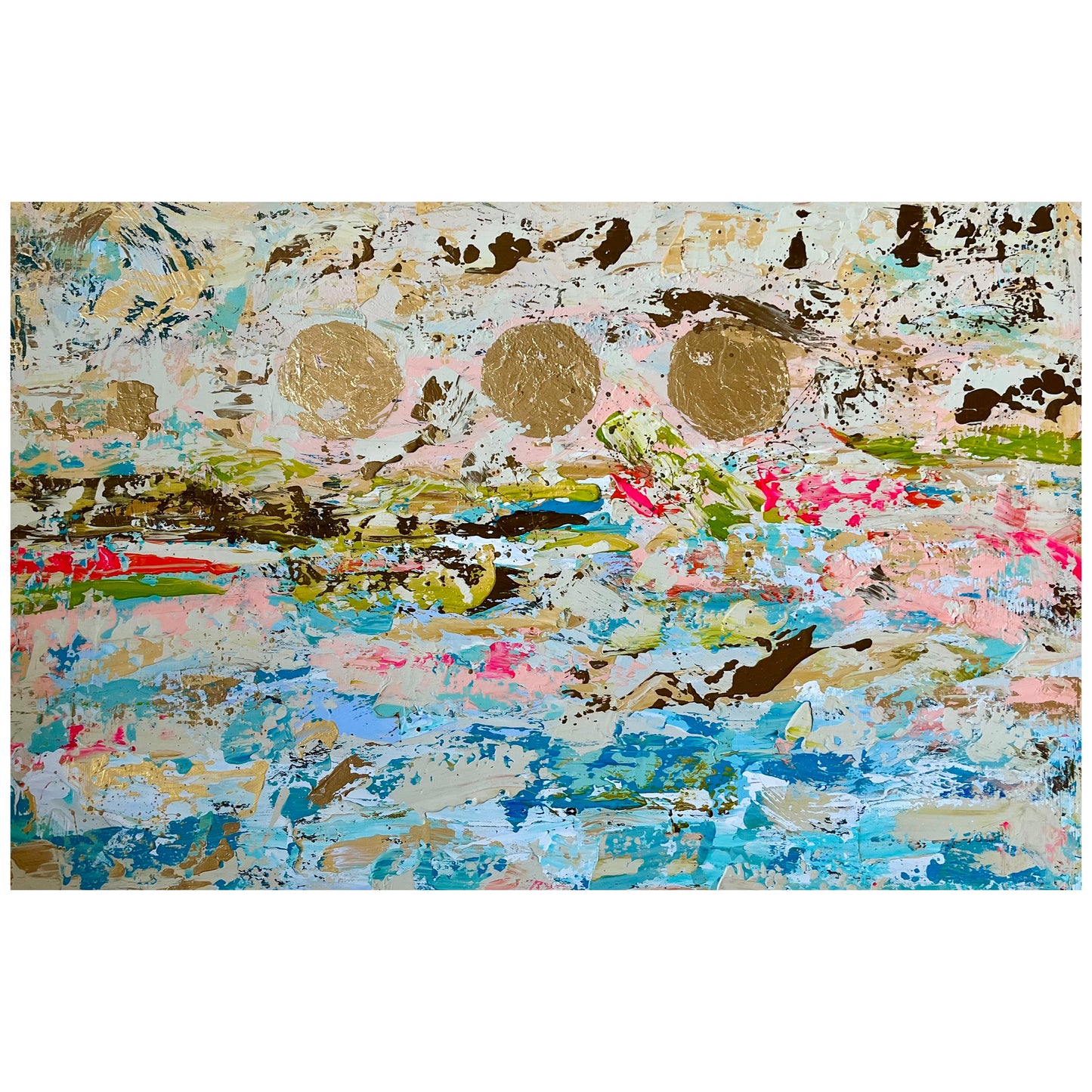 “Expanded Consciousness” Original Painting on canvas with gold leaf