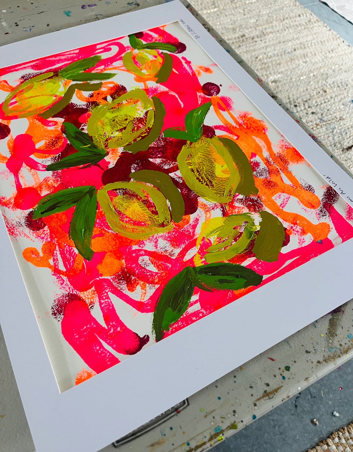 “These Lemons Are Wild” original painting on paper - framed