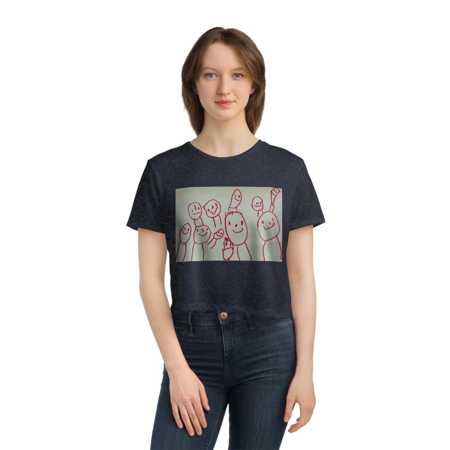 Shep's Peeps. Women's Flowy Cropped Tee