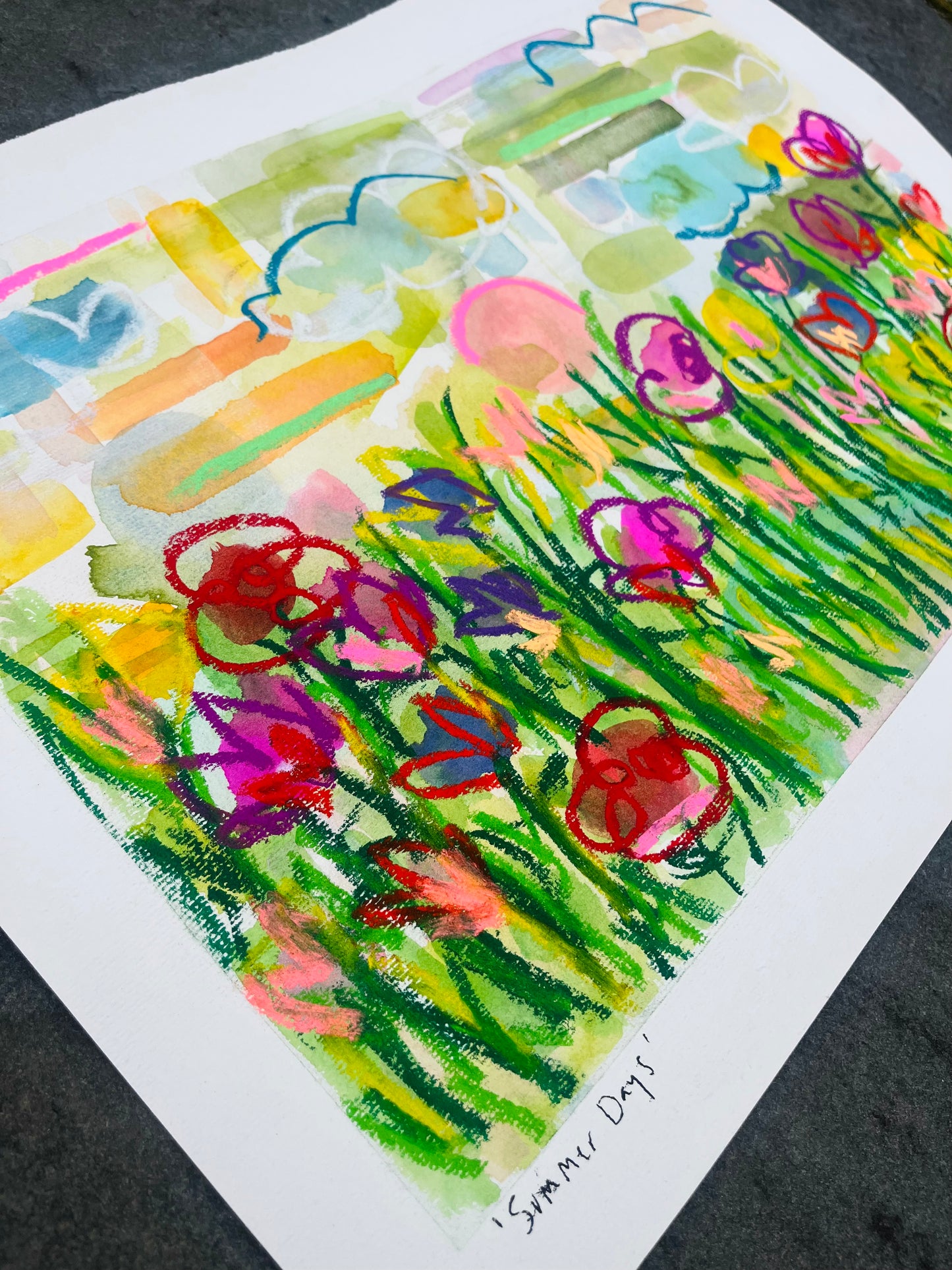 “Summer Days” original watercolor on paper