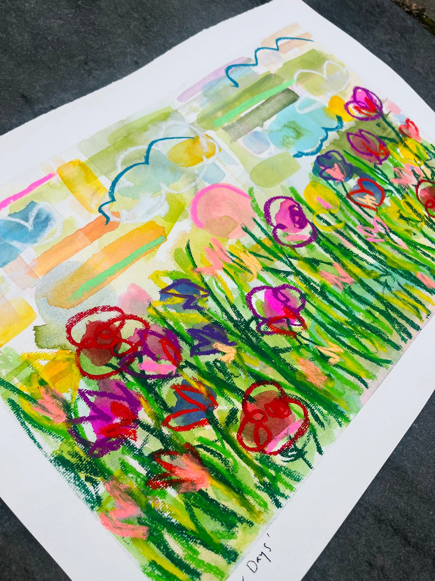 “Summer Days” original watercolor on paper