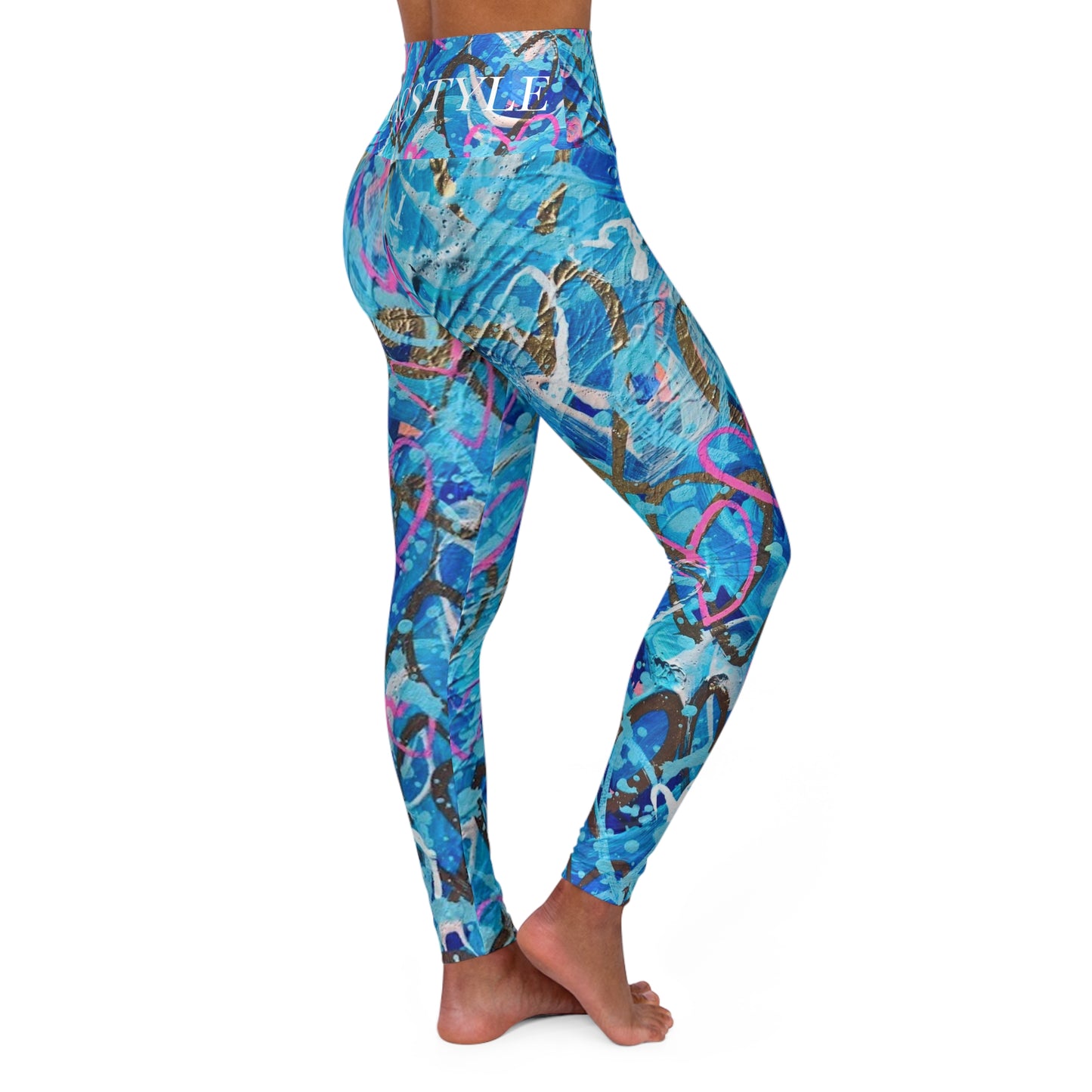 Grateful Heart Art High Waisted Yoga Leggings