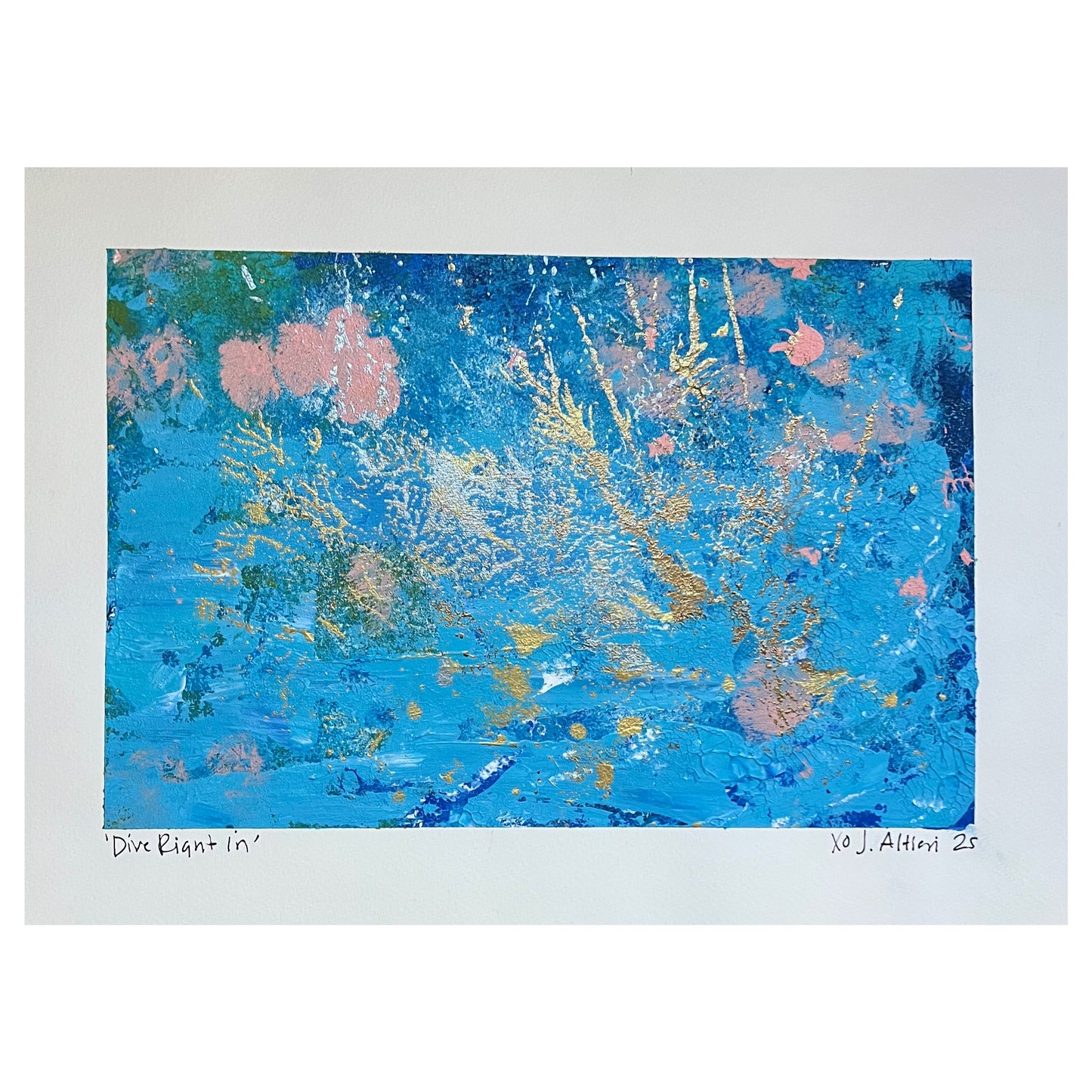 “Dive Right In” original painting on paper