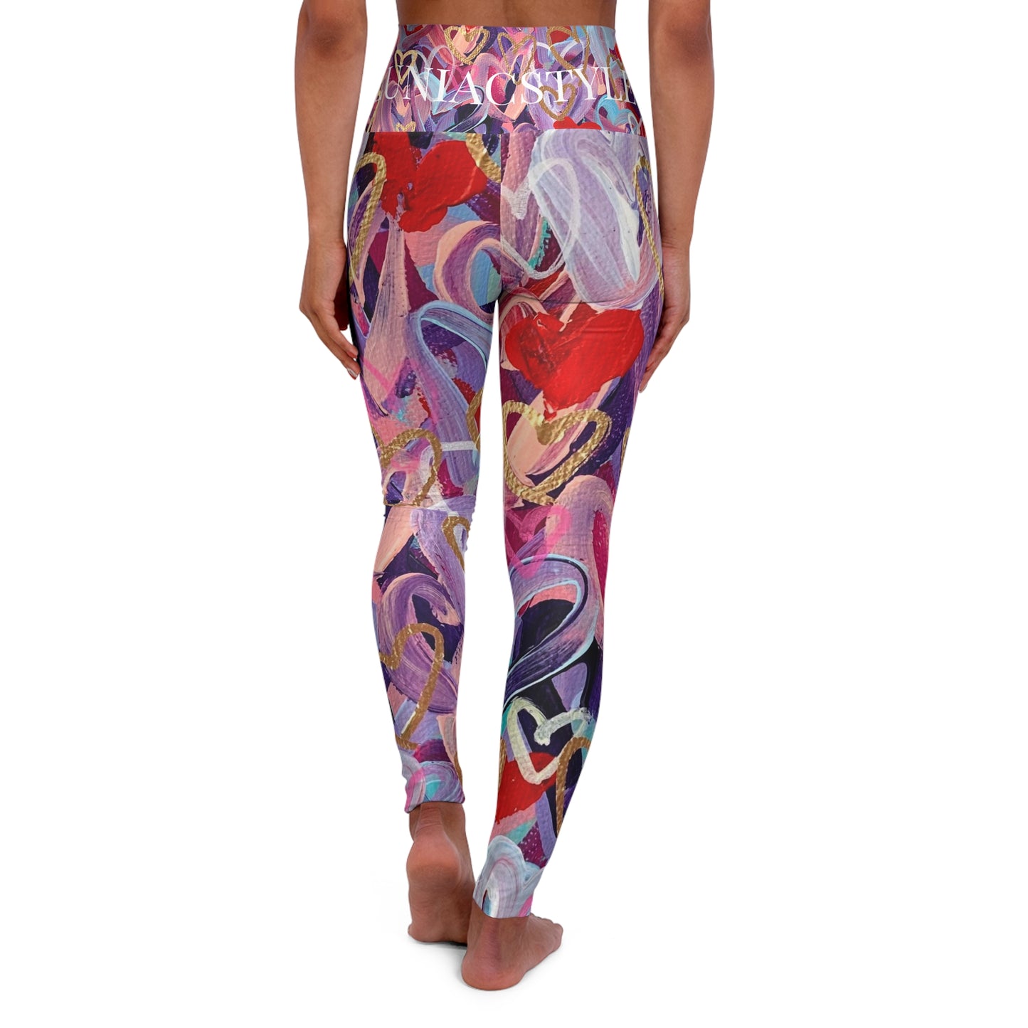 Grateful Heart Art High Waisted Yoga Leggings