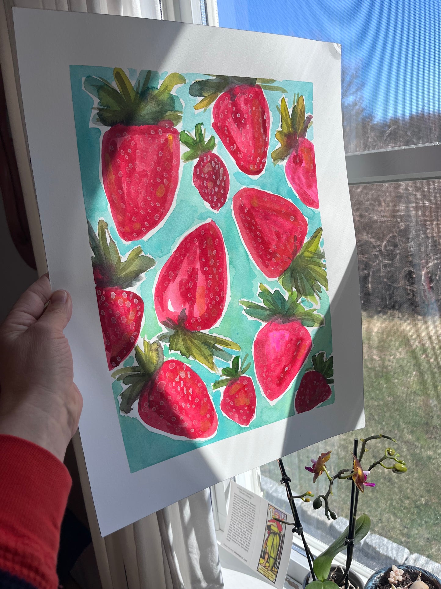“Bright Life” original watercolor on paper (unframed)