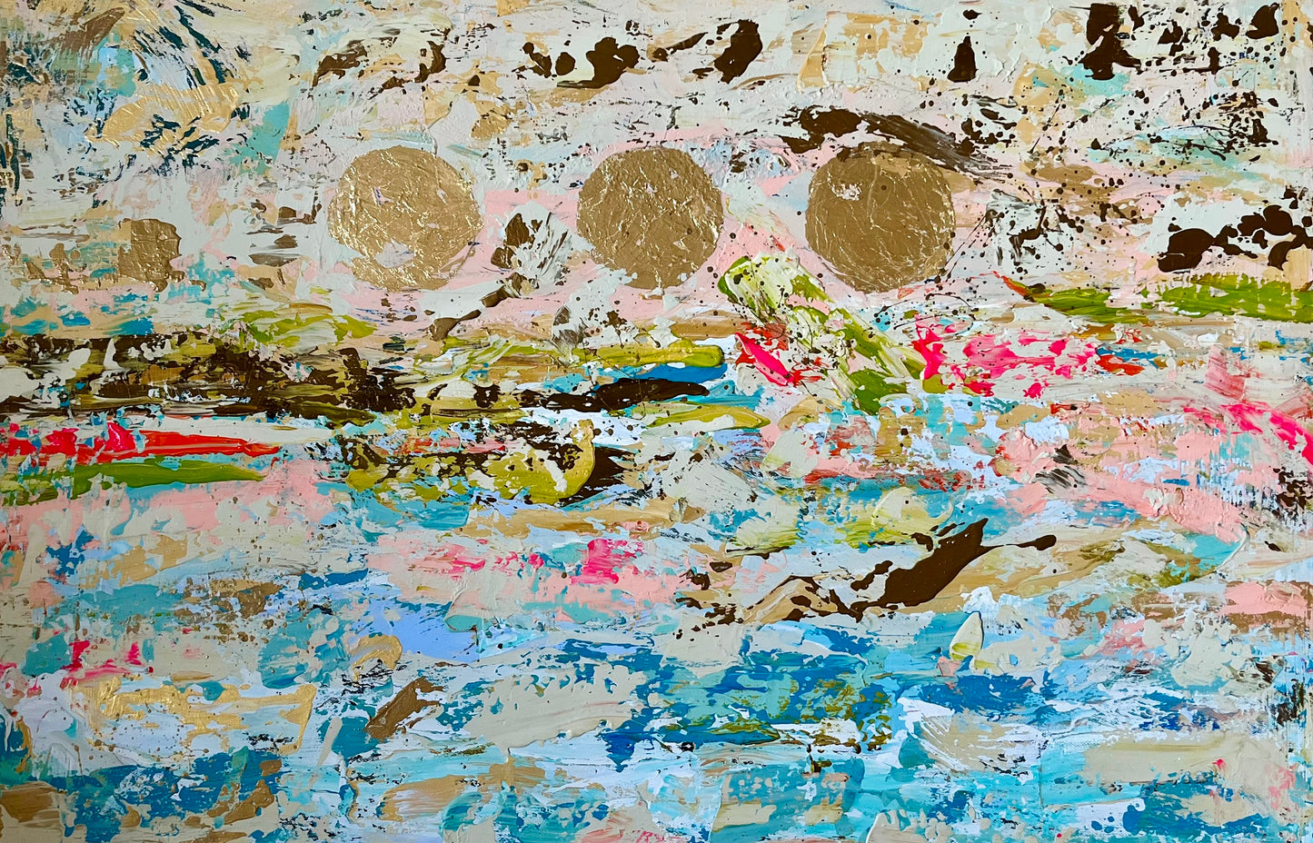 “Expanded Consciousness” Original Painting on canvas with gold leaf